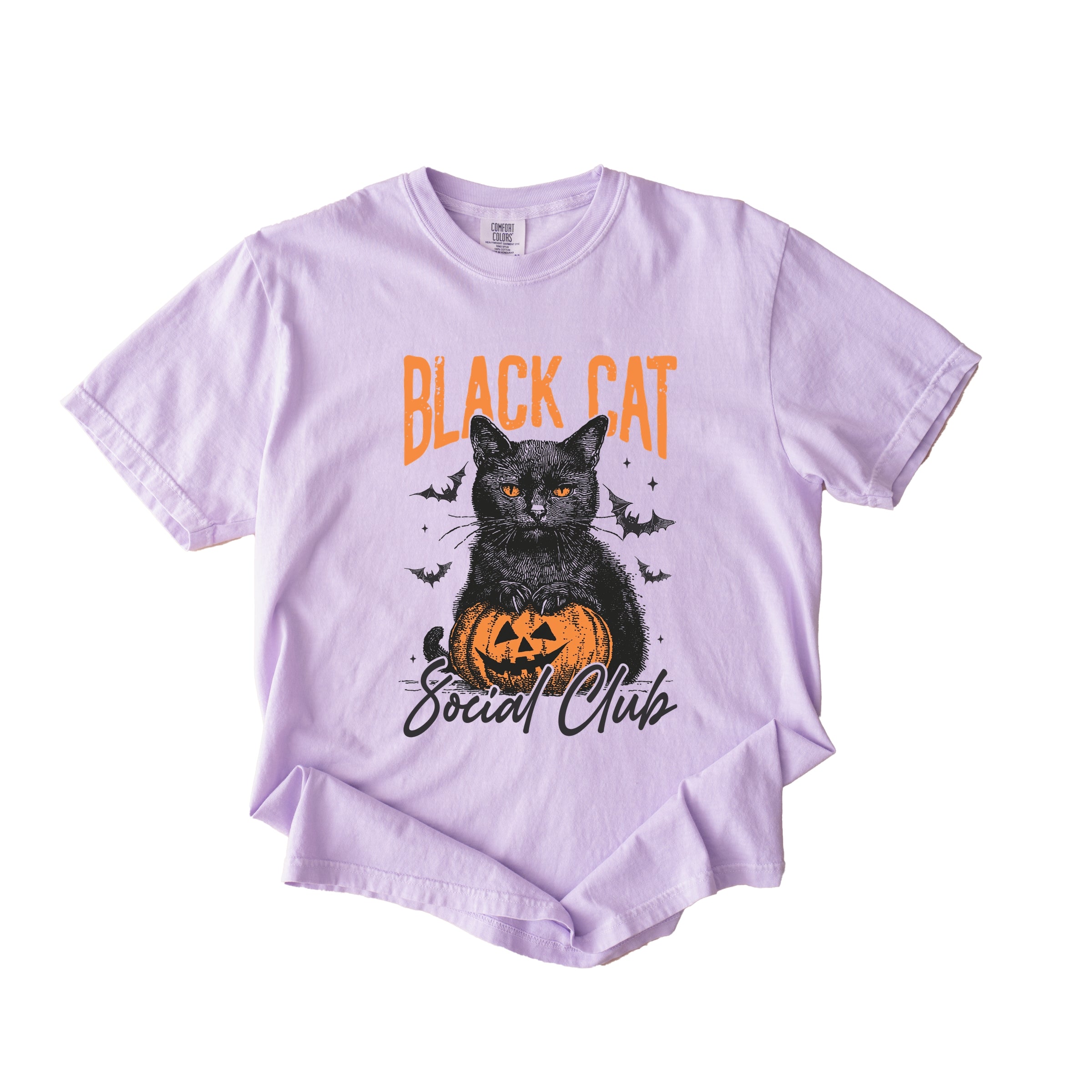 Black Cat Social Club Pumpkin - Garment Dyed Tee