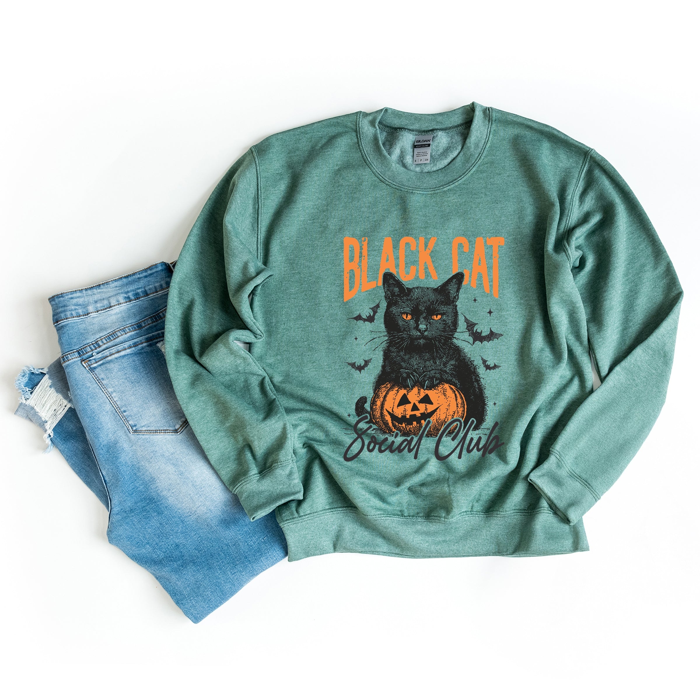 Black Cat Social Club Pumpkin - Sweatshirt