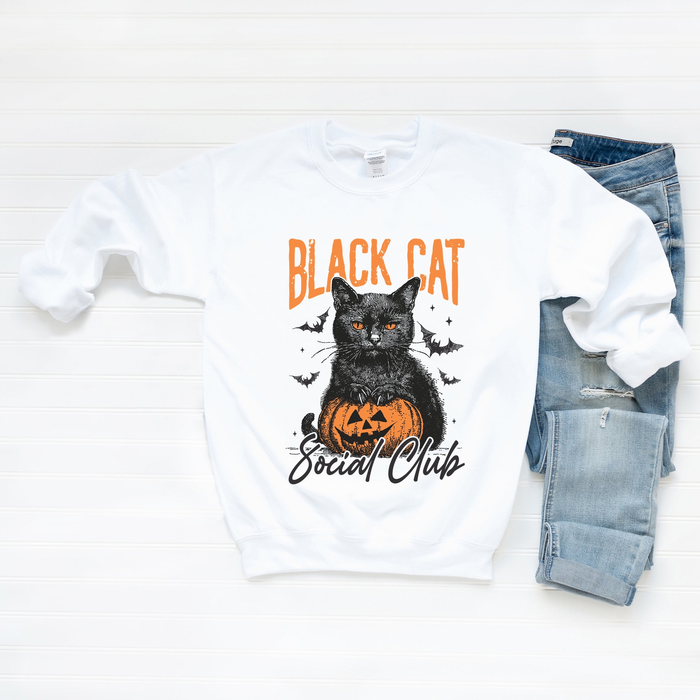Black Cat Social Club Pumpkin - Sweatshirt