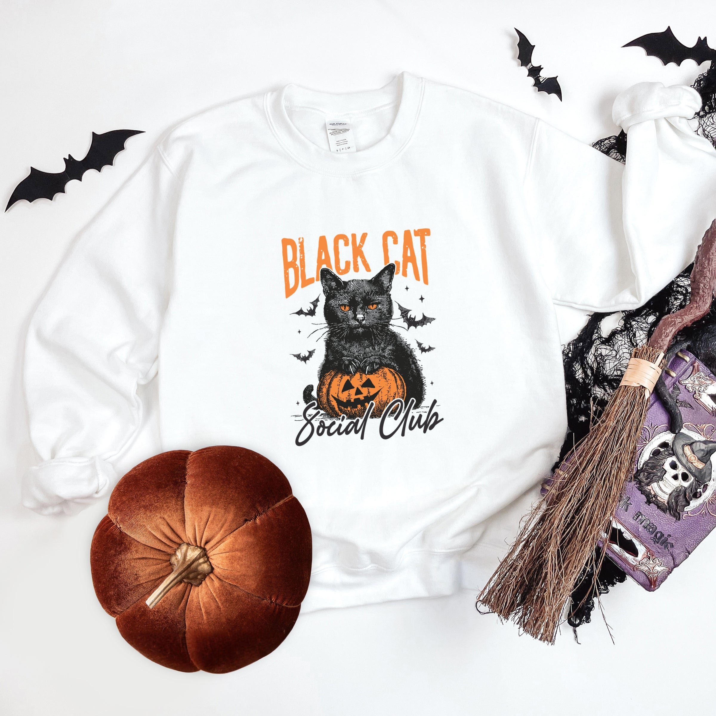 Black Cat Social Club Pumpkin - Sweatshirt