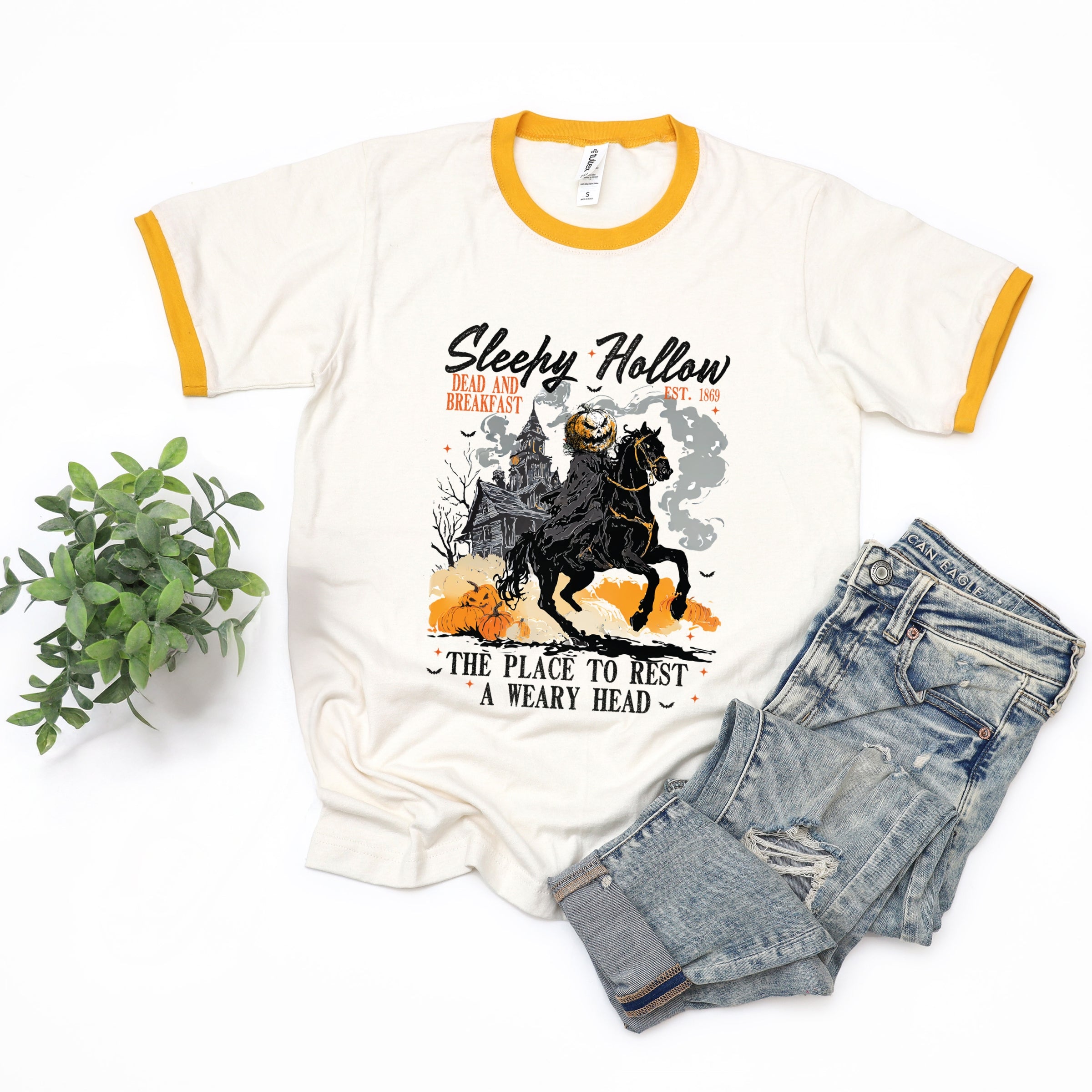 Sleepy Hollow Dead and Breakfast - Ringer Tee
