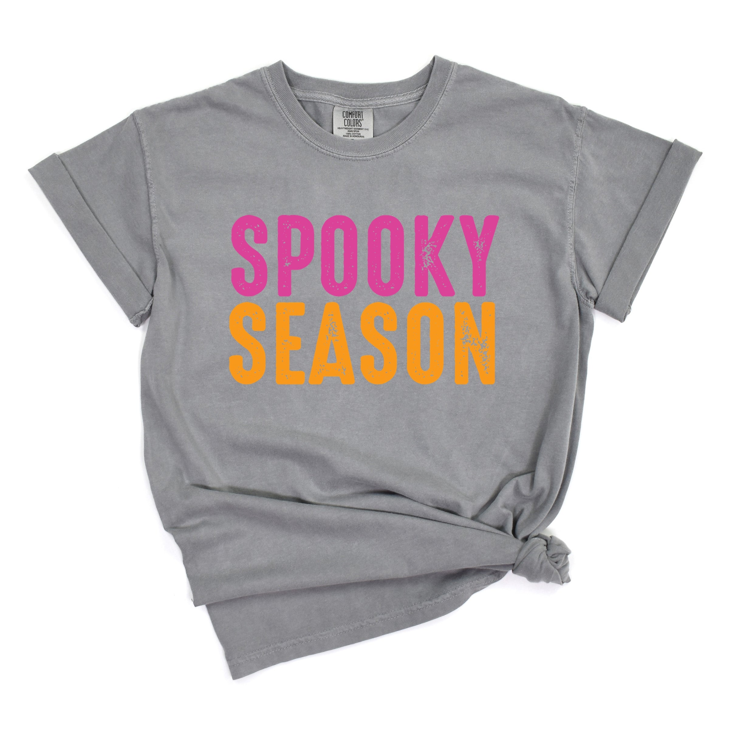 Spooky Season Bright Distressed - Women's Garment Dyed Graphic T-Shirt