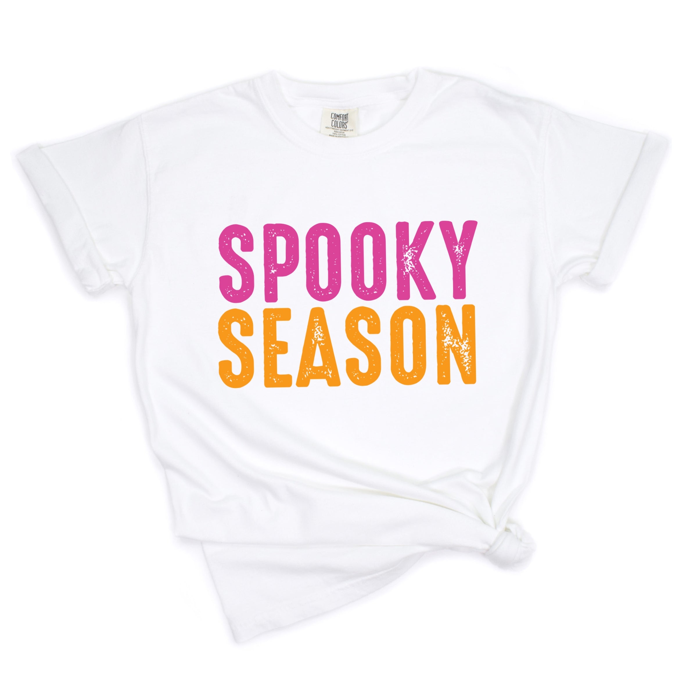 Spooky Season Bright Distressed - Women's Garment Dyed Graphic T-Shirt