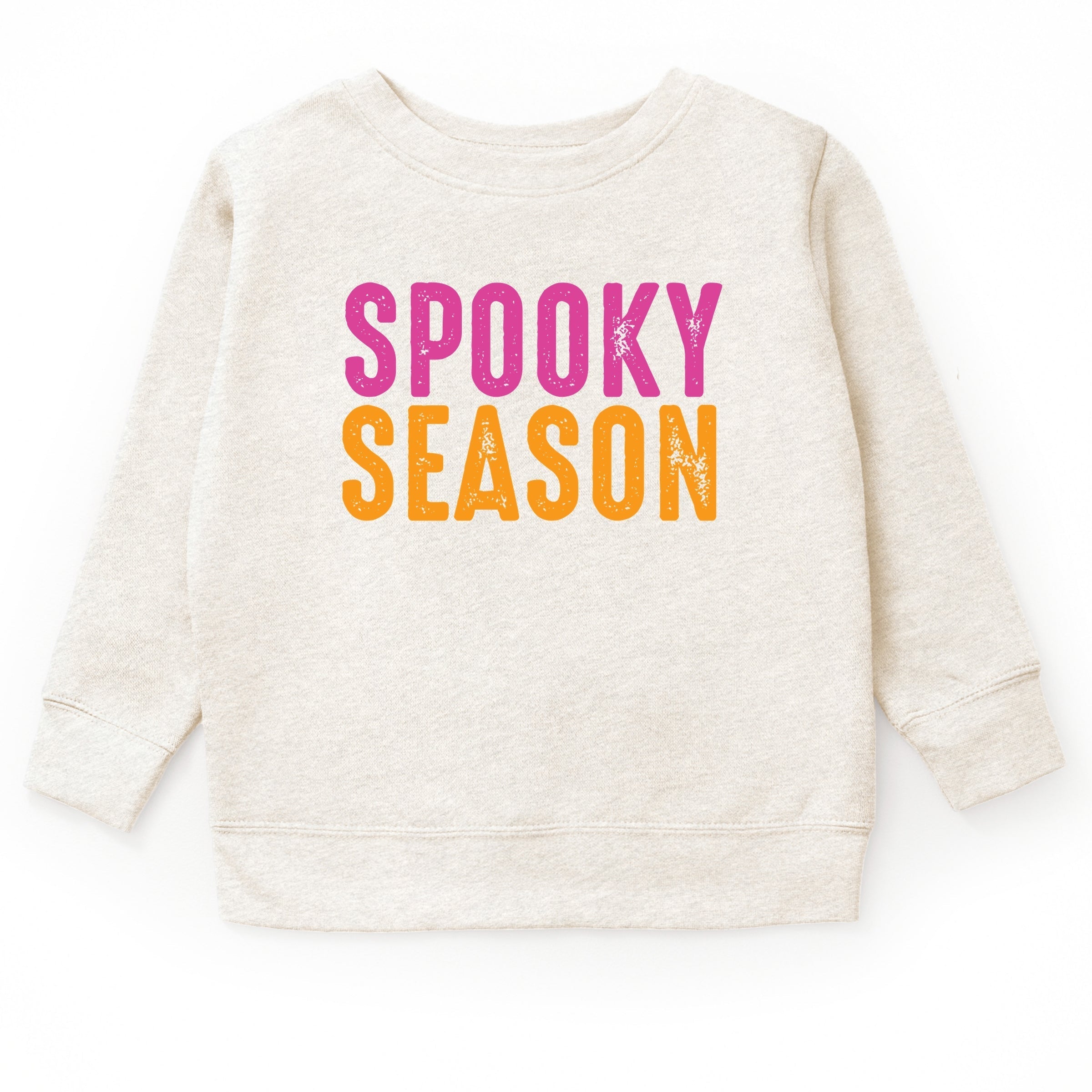 Spooky Season Bright Distressed - Toddler Graphic Sweatshirt and Youth Graphic Sweatshirt