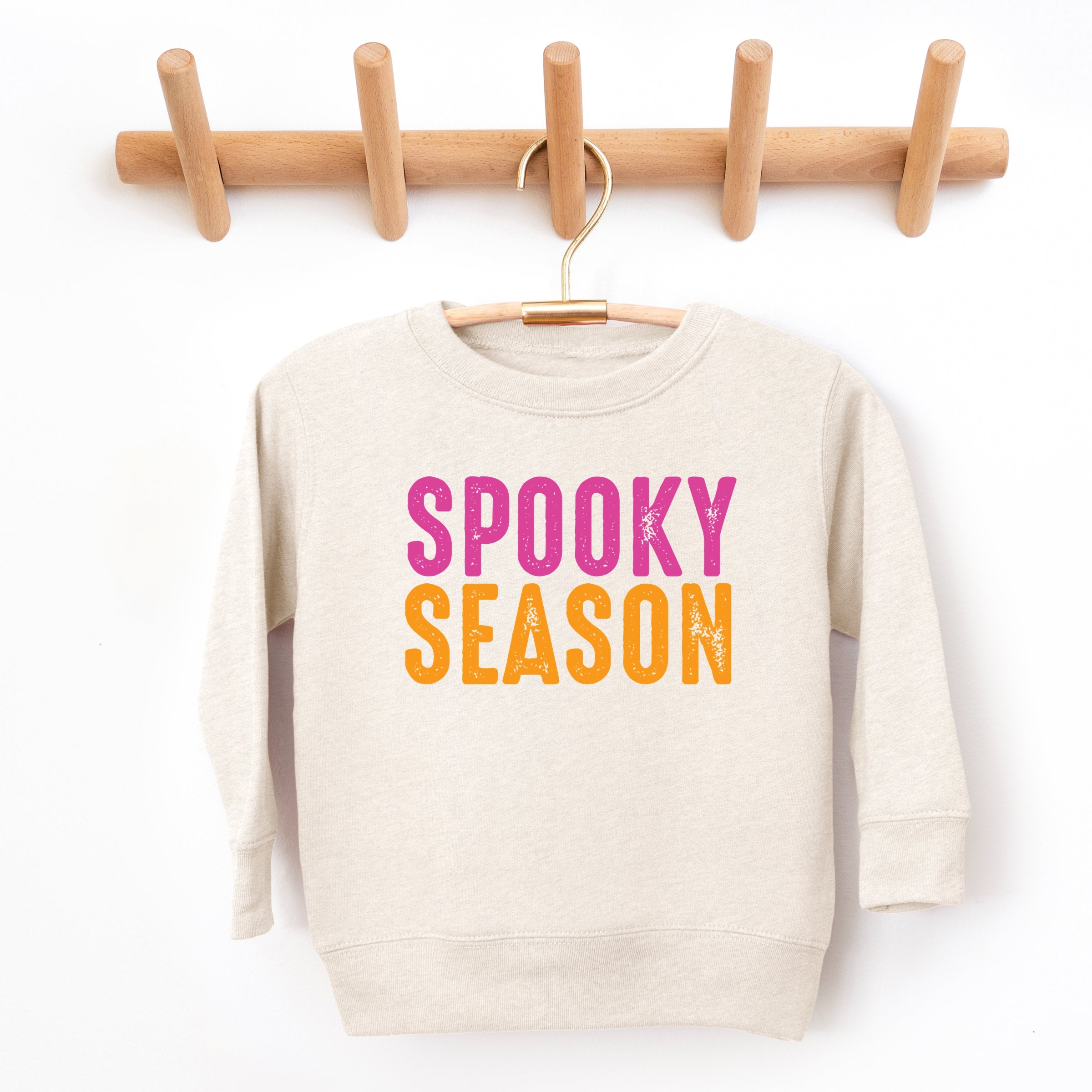 Spooky Season Bright Distressed - Toddler Graphic Sweatshirt and Youth Graphic Sweatshirt