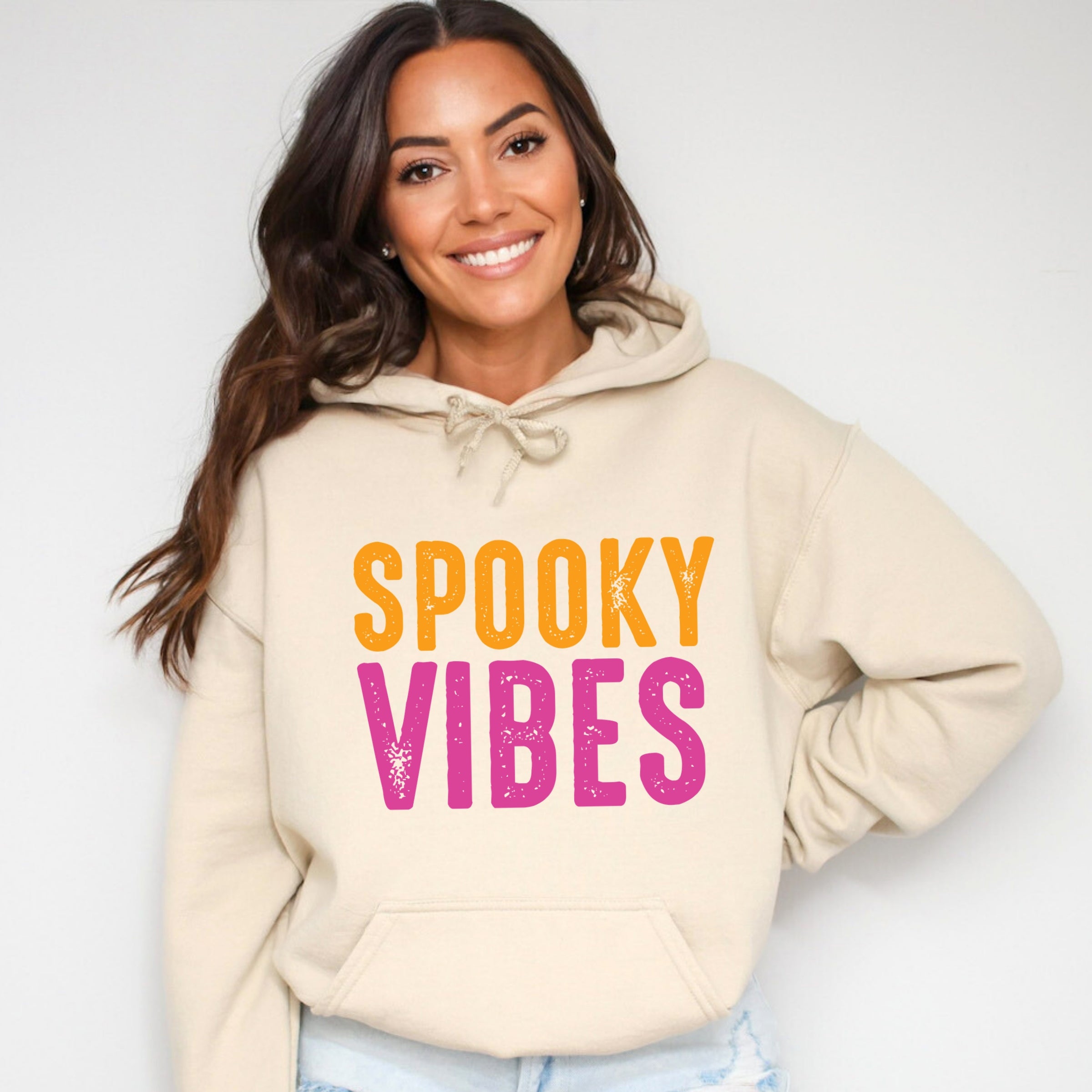 Spooky Vibes Bright Distressed - Women's Graphic Hoodie