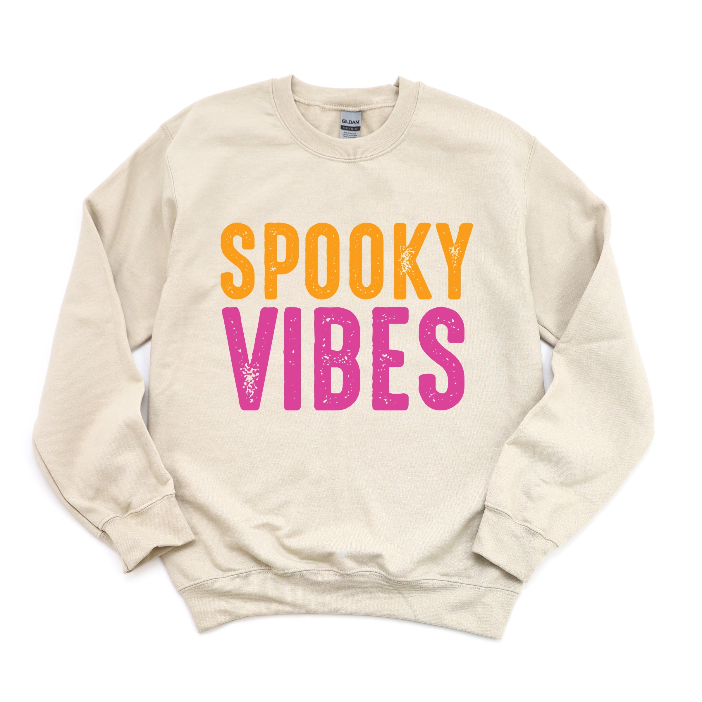 Spooky Vibes Bright Distressed - Women's Graphic Sweatshirt