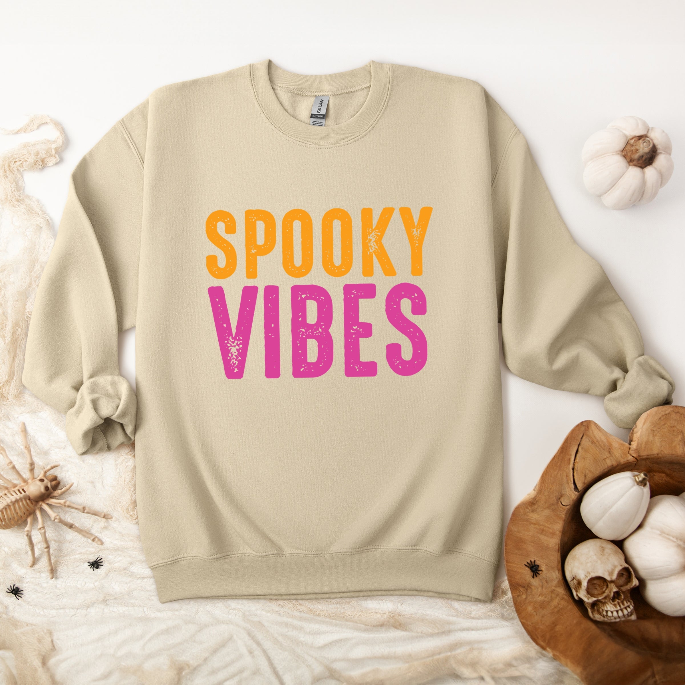 Spooky Vibes Bright Distressed - Women's Graphic Sweatshirt