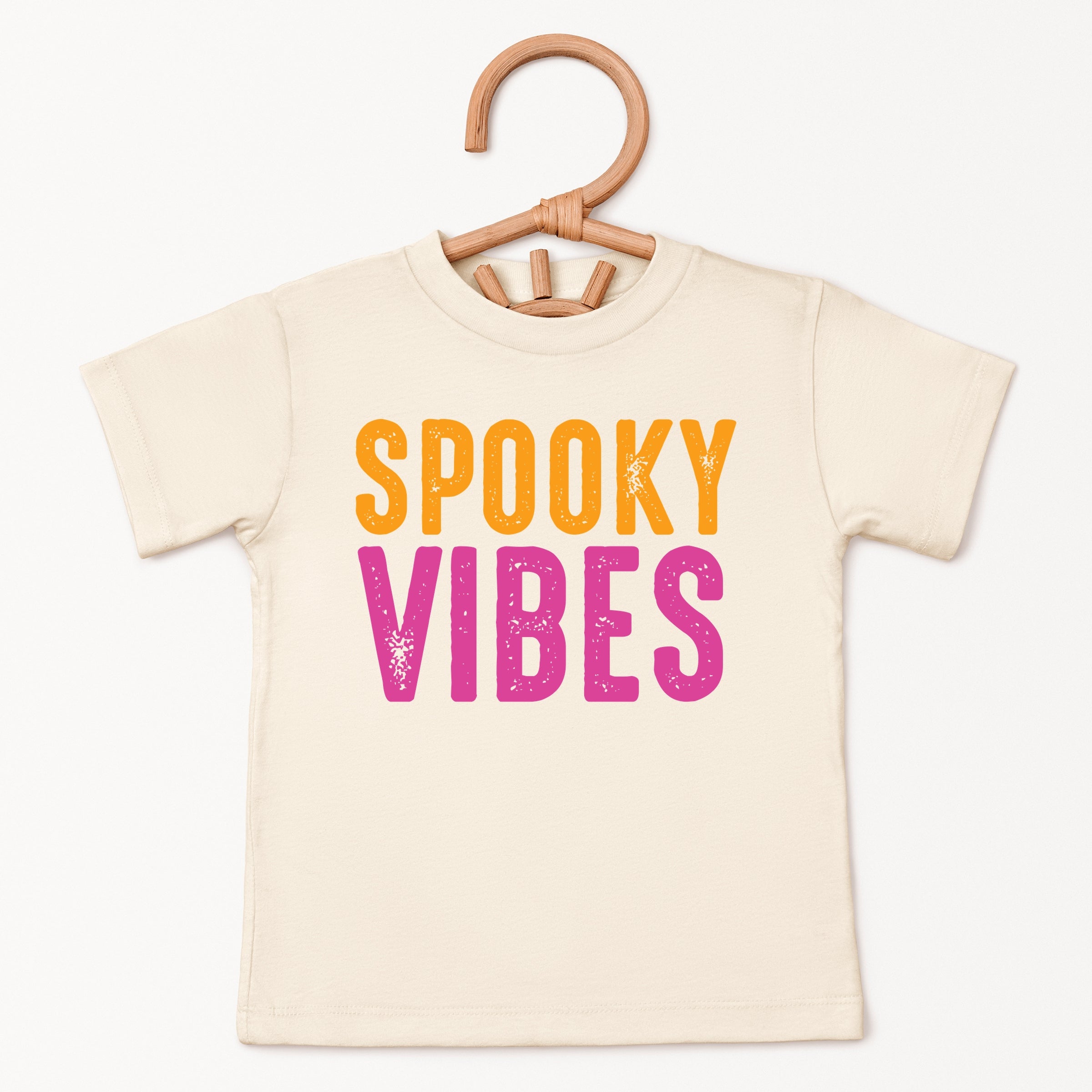 Spooky Vibes Bright Distressed - Youth Short Sleeve Graphic T-Shirt and Toddler Short Sleeve Graphic T-Shirt