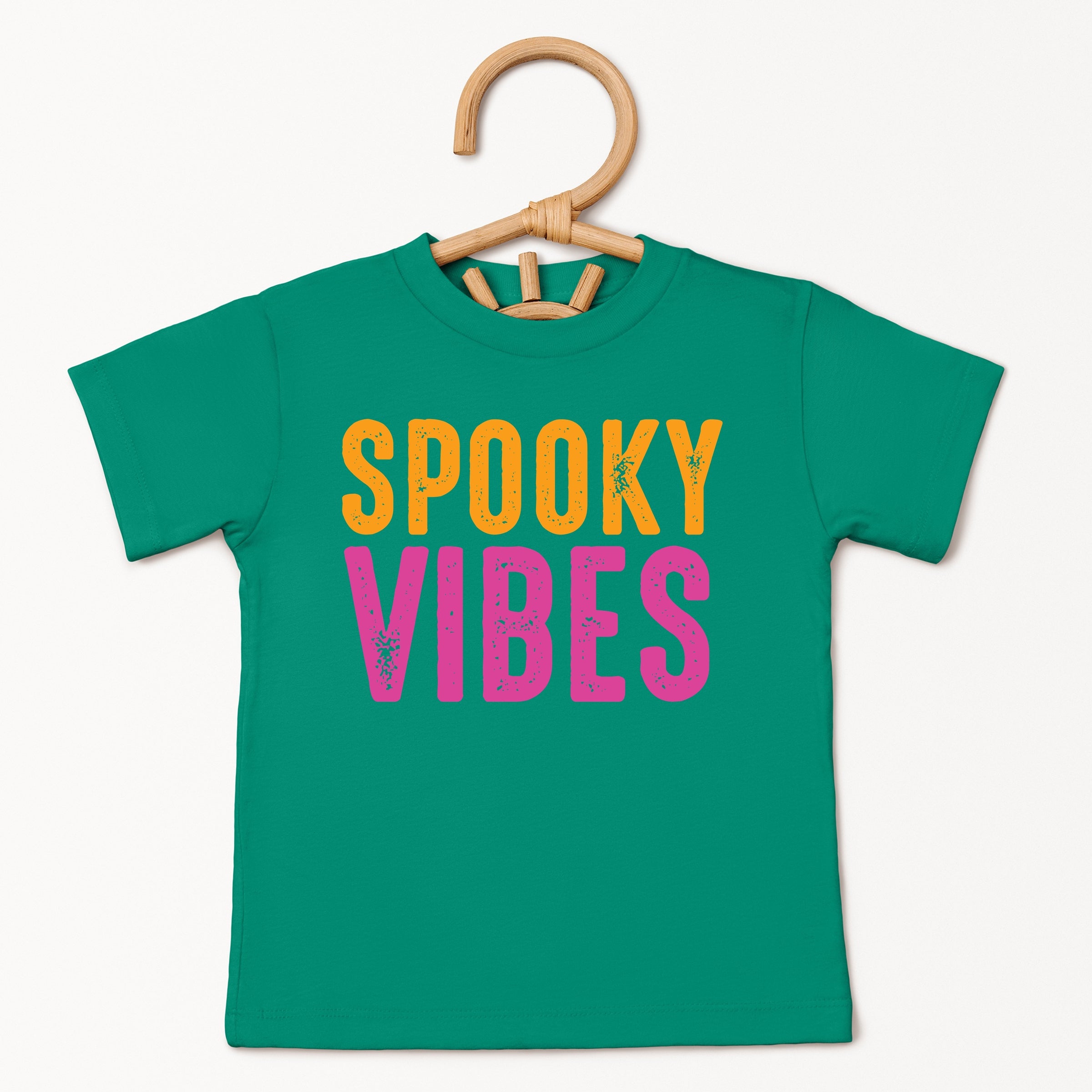 Spooky Vibes Bright Distressed - Youth Short Sleeve Graphic T-Shirt and Toddler Short Sleeve Graphic T-Shirt