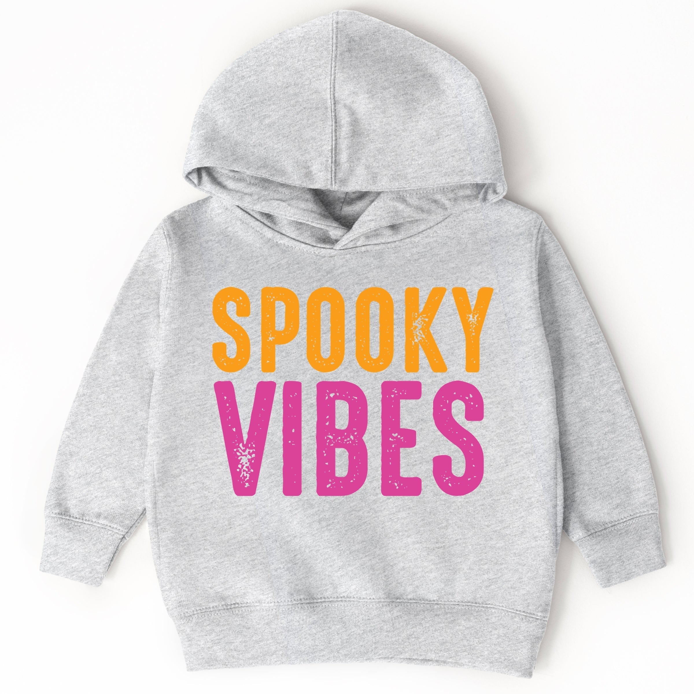Spooky Vibes Bright Distressed - Toddler Hoodie and Youth Graphic Hoodie