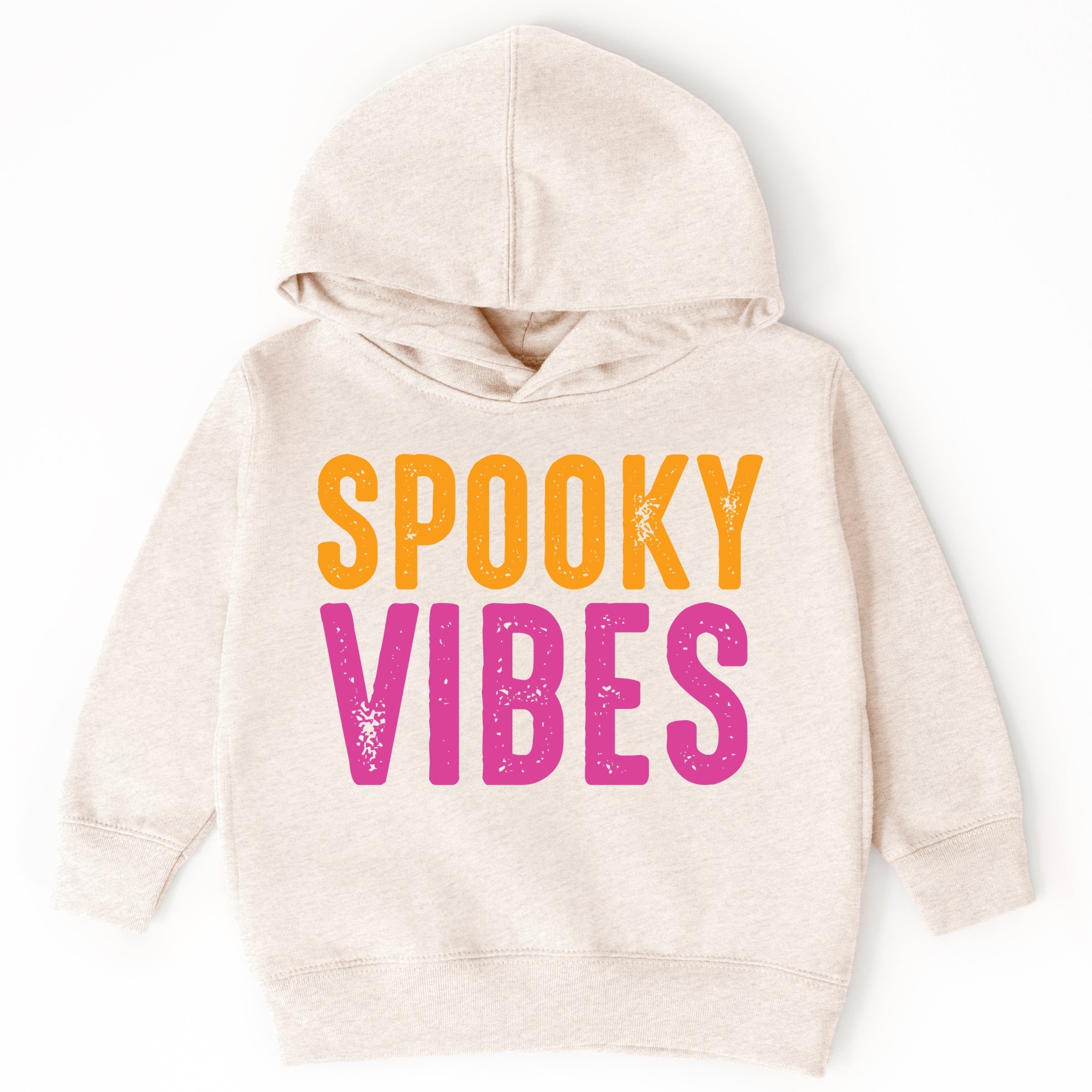 Spooky Vibes Bright Distressed - Toddler Hoodie and Youth Graphic Hoodie