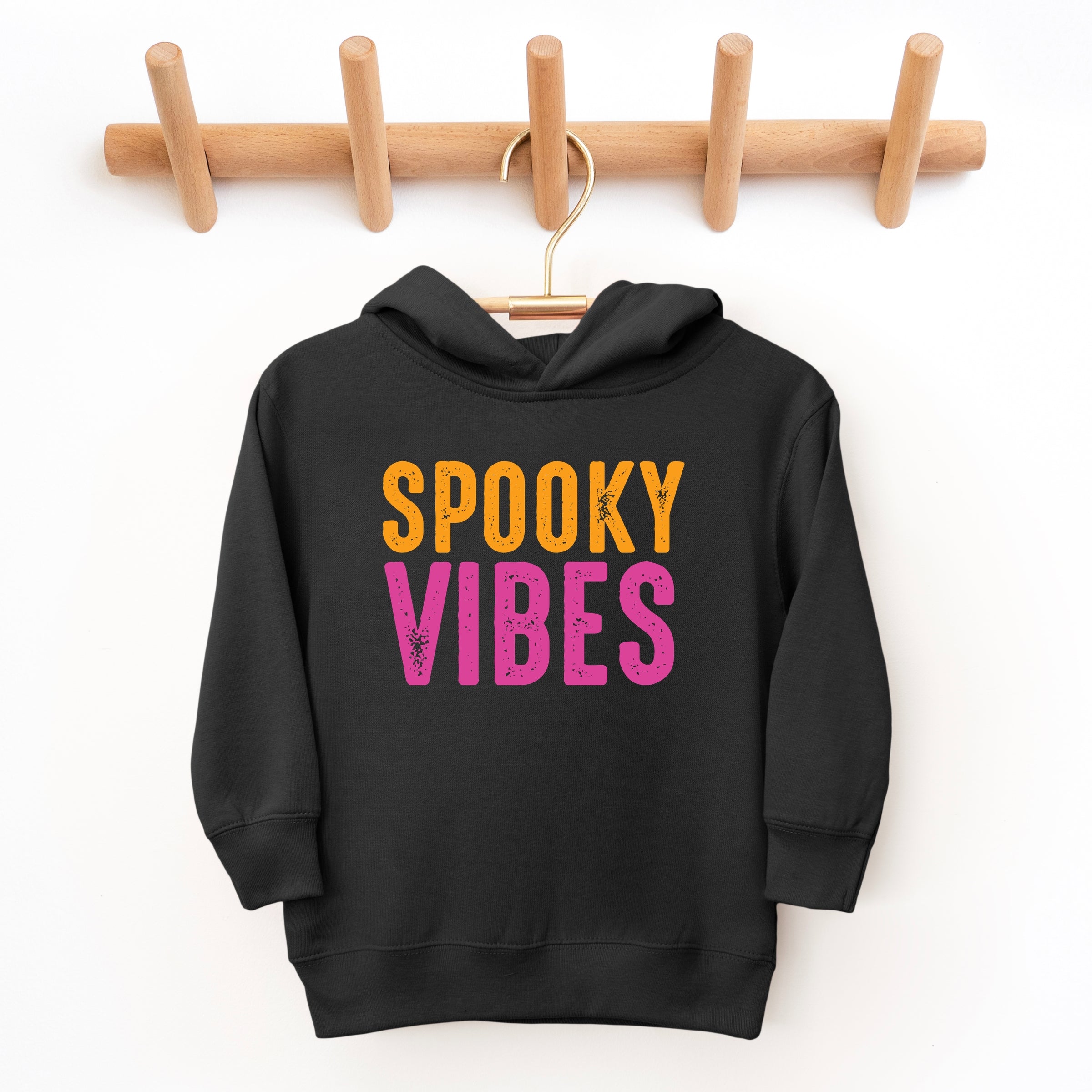 Spooky Vibes Bright Distressed - Toddler Hoodie and Youth Graphic Hoodie