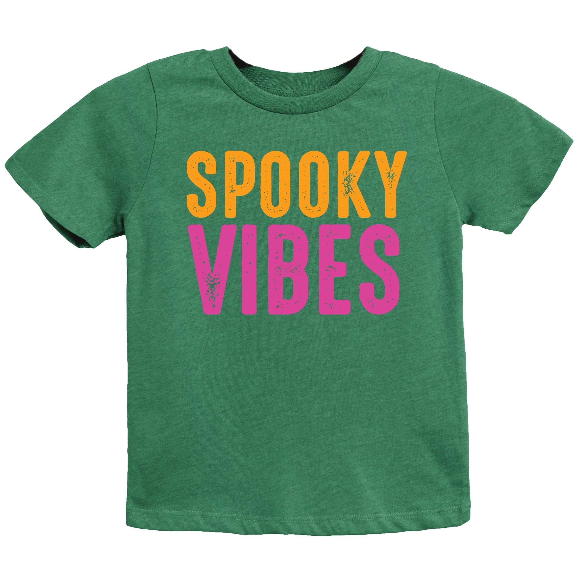 Spooky Vibes Bright Distressed - Youth Short Sleeve Graphic T-Shirt and Toddler Short Sleeve Graphic T-Shirt