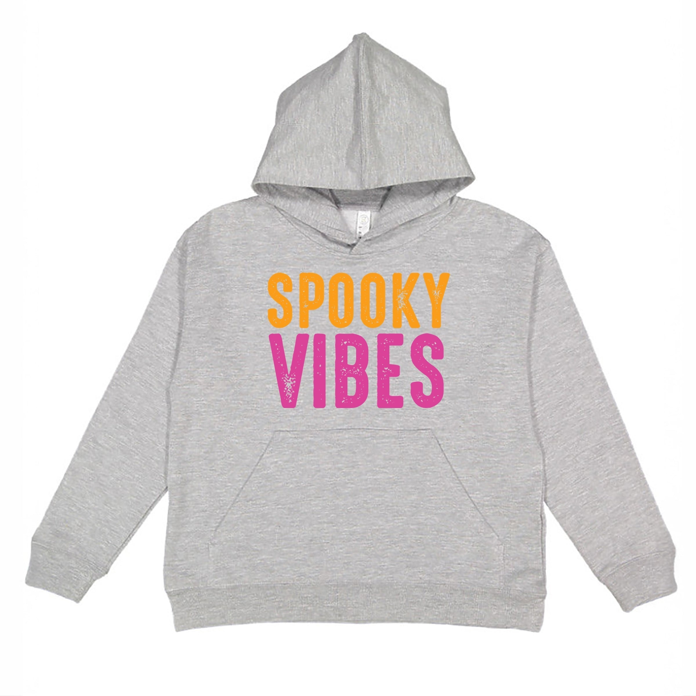 Spooky Vibes Bright Distressed - Toddler Hoodie and Youth Graphic Hoodie