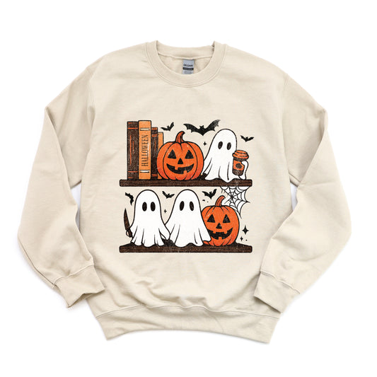 Halloween Bookshelf Ghosts - Sweatshirt