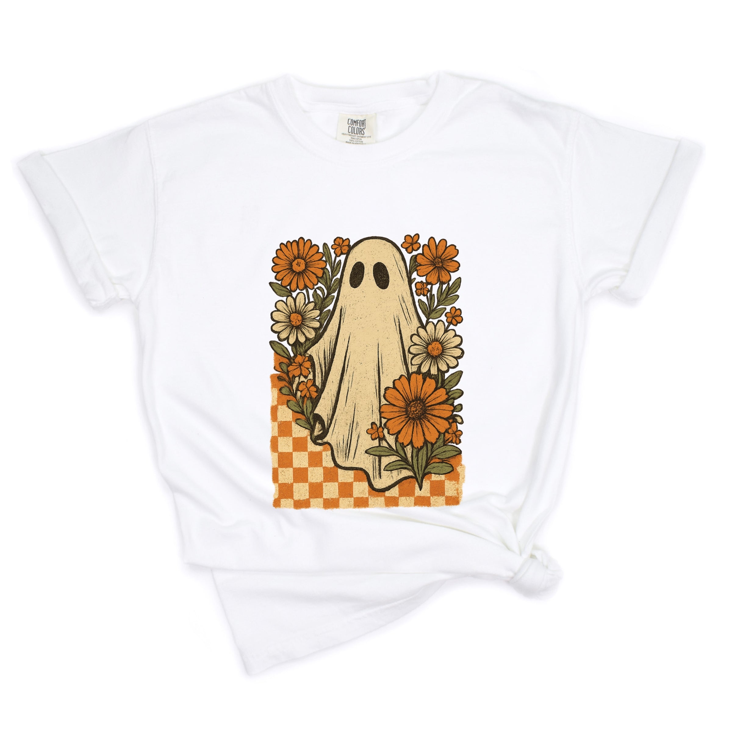 Checkered Ghost Floral Vintage - Garment Dyed Tee