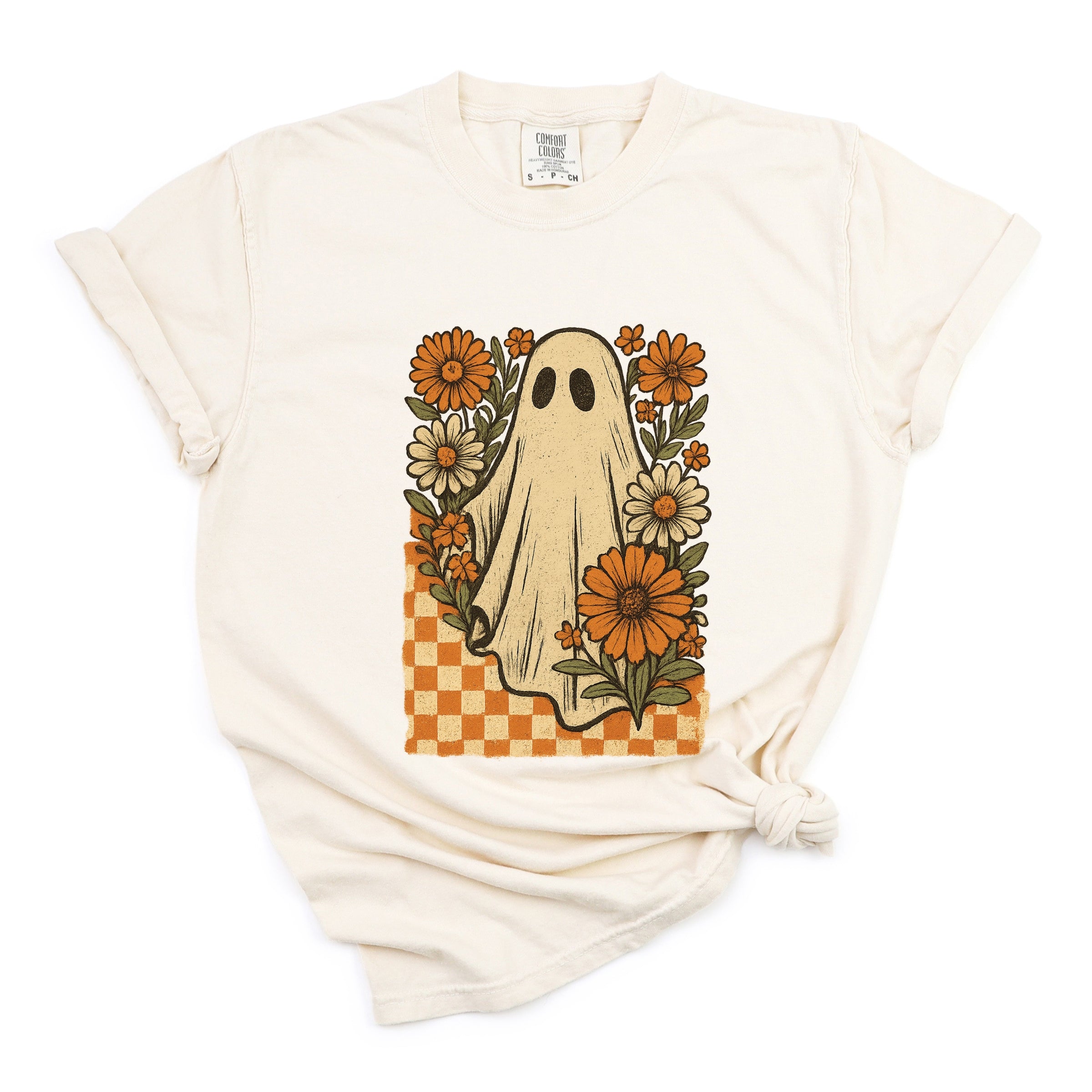 Checkered Ghost Floral Vintage - Garment Dyed Tee