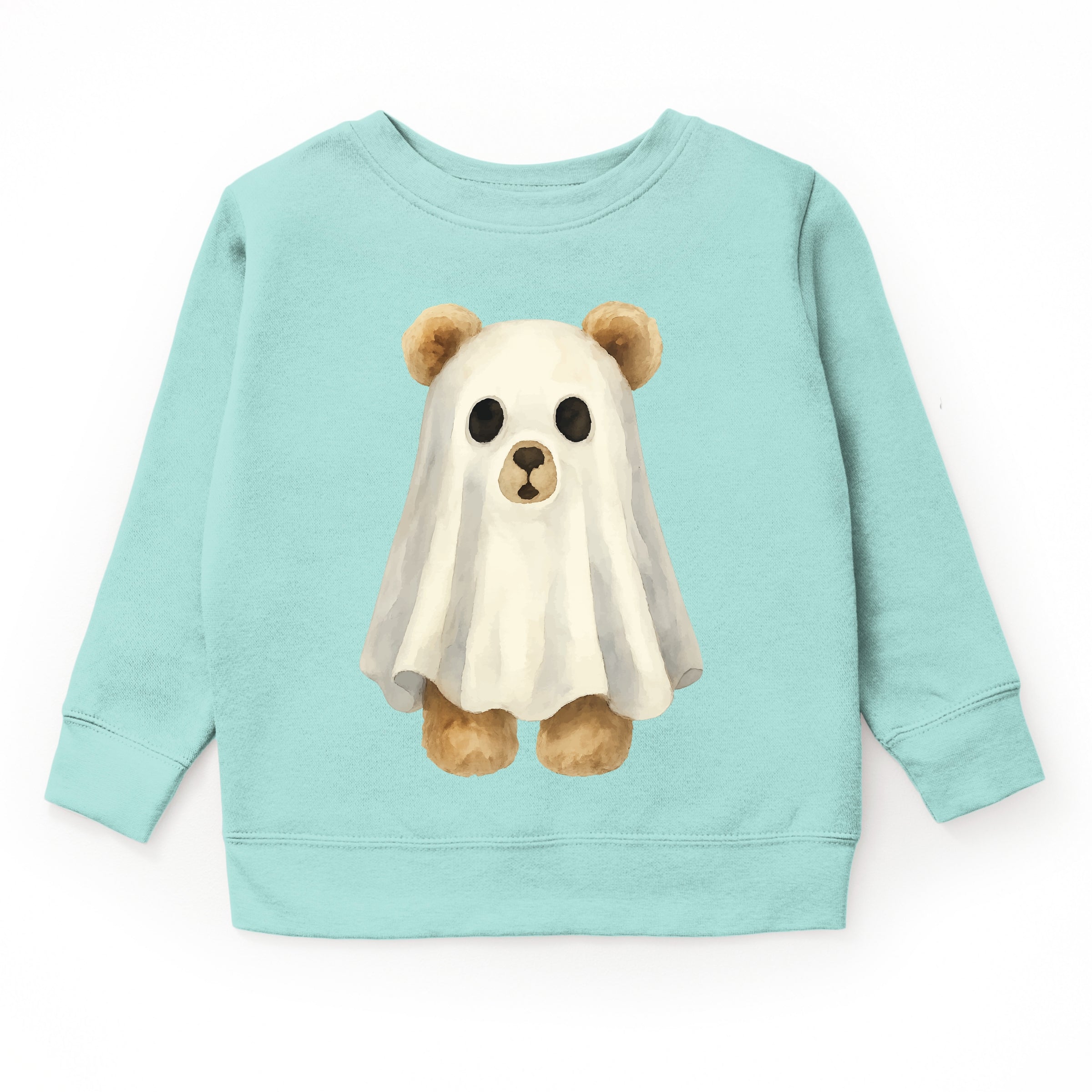 Watercolor Ghost Bear - Kids Toddler Sweatshirt and Kids Youth Sweatshirt