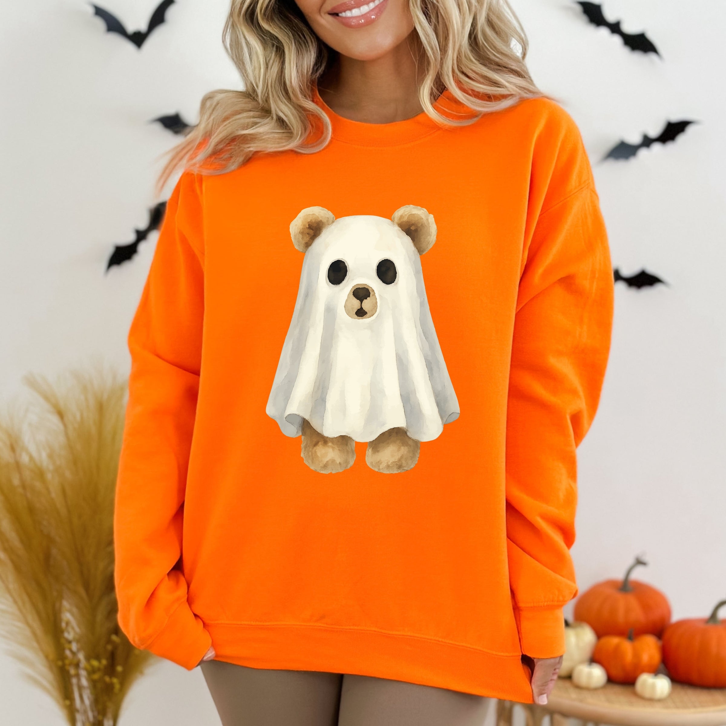 Watercolor Ghost Bear -  Womens Sweatshirt