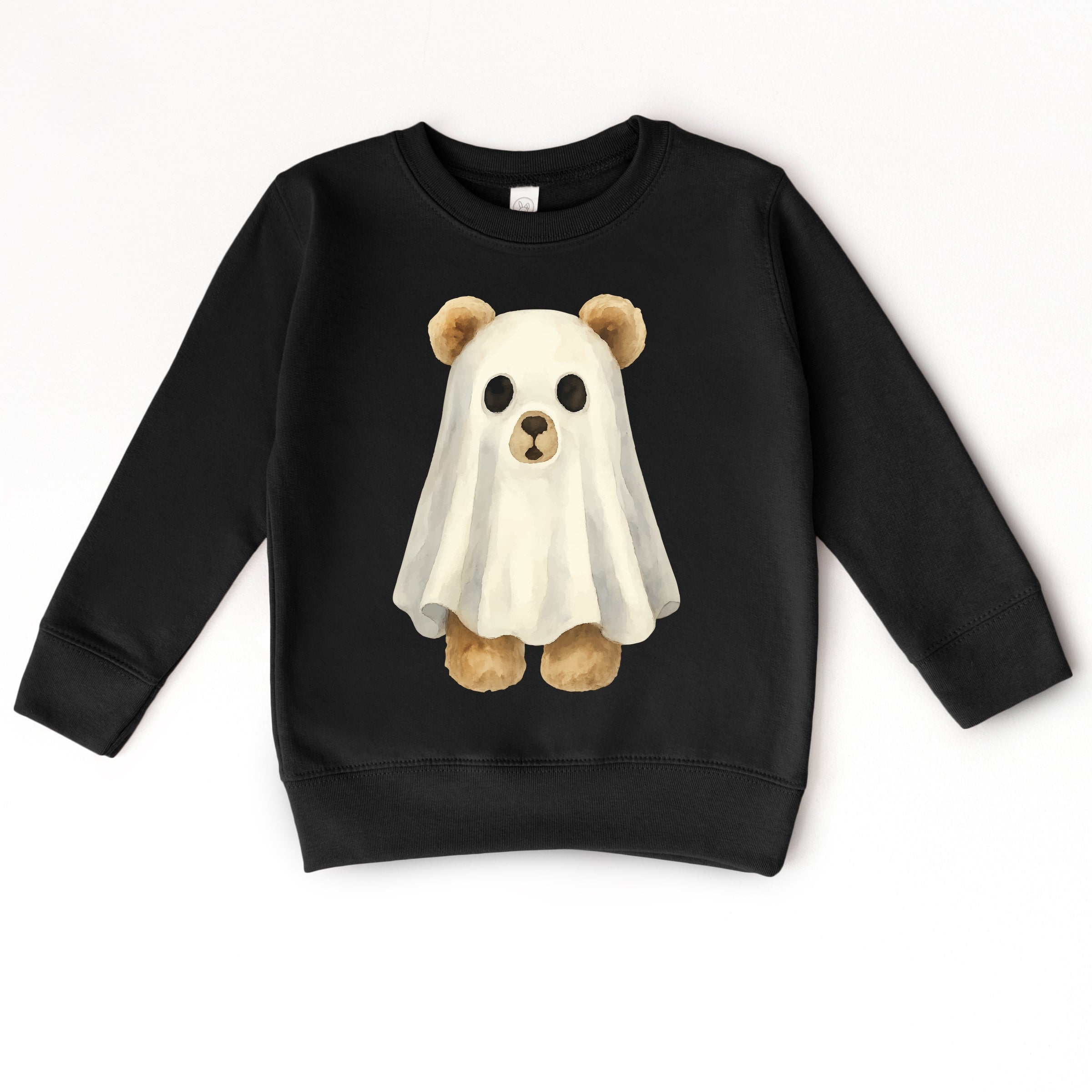 Watercolor Ghost Bear - Kids Toddler Sweatshirt and Kids Youth Sweatshirt