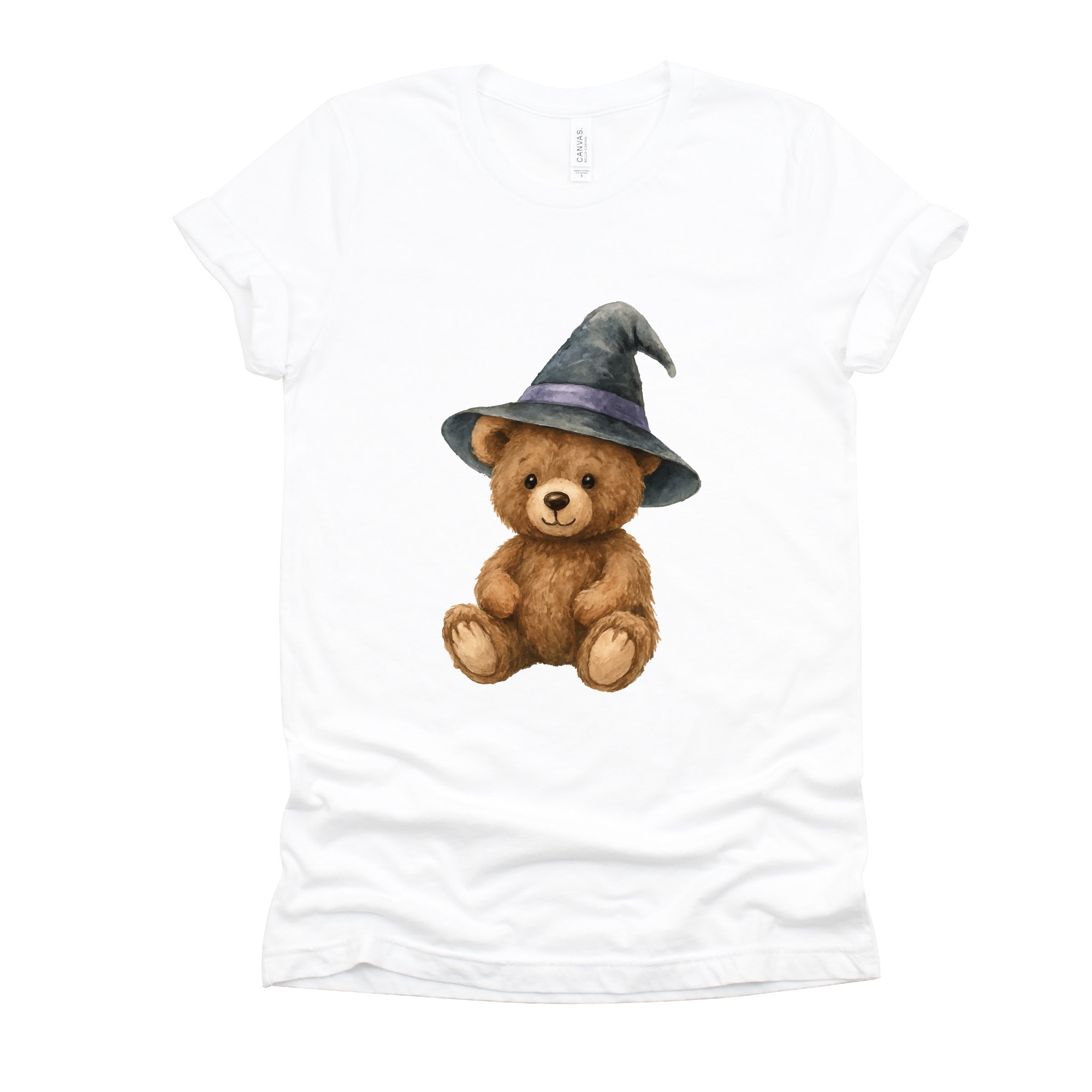 Watercolor Witchy Bear - Womens Short Sleeve Tee