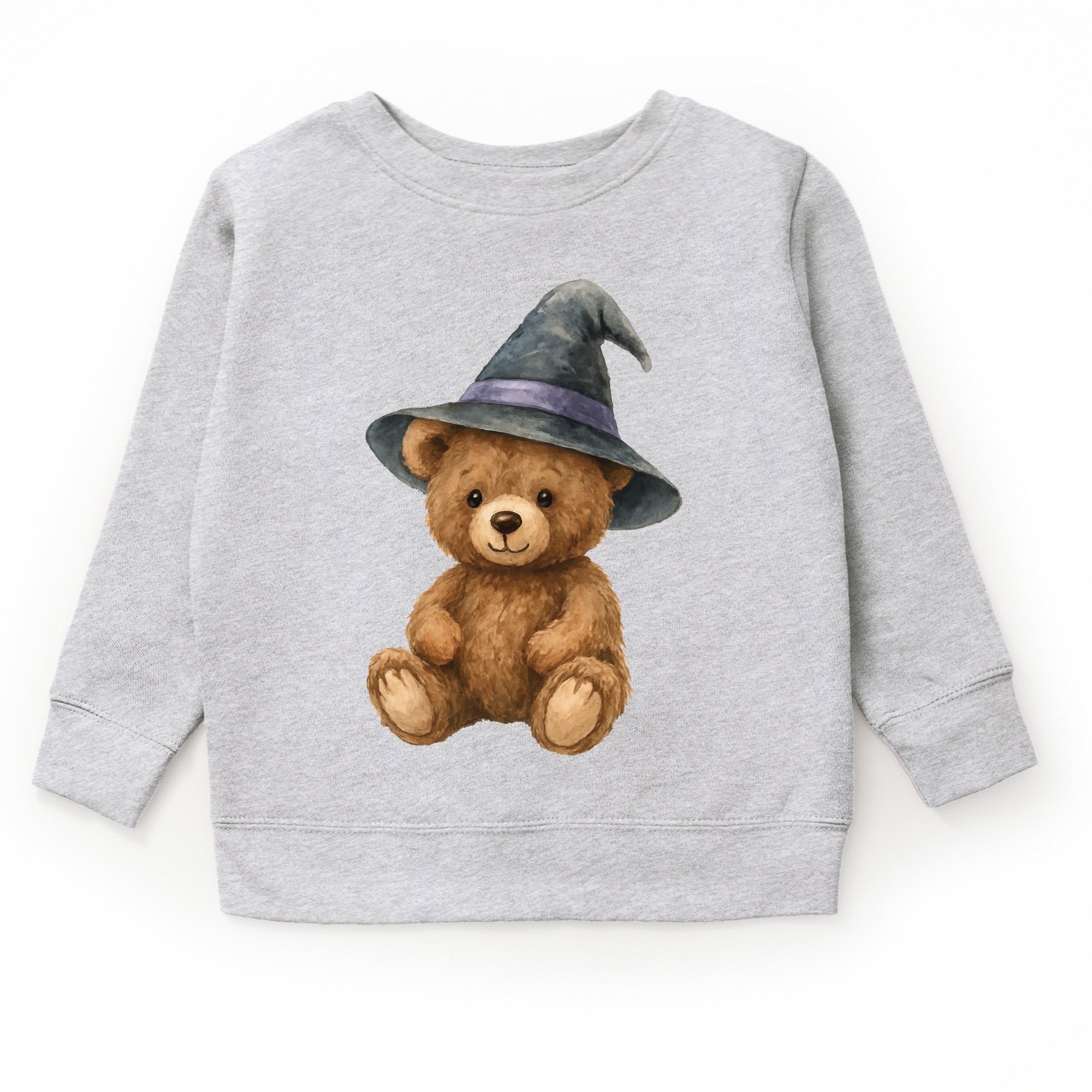 Watercolor Witchy Bear - Kids Youth Sweatshirt and Kids Toddler Sweatshirt