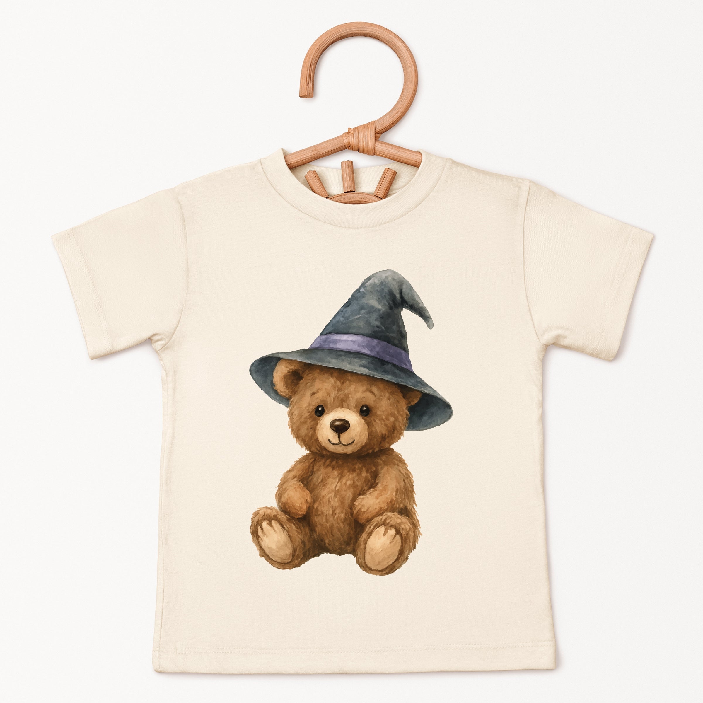 Watercolor Witchy Bear - Kids Youth Short Sleeve Tee and Toddler Short Sleeve Tee
