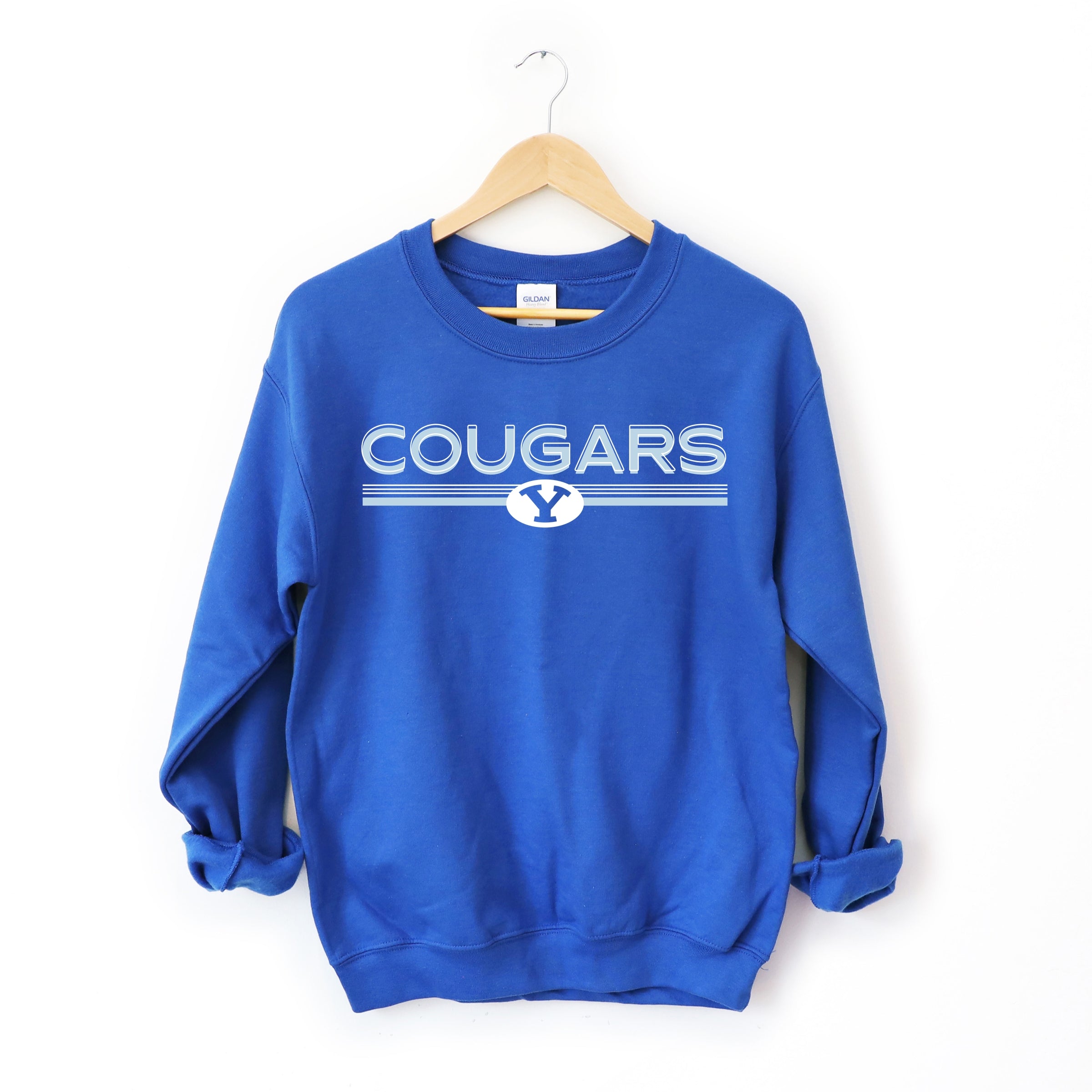 BYU Cougars Shadowed - Women's Graphic Sweatshirt