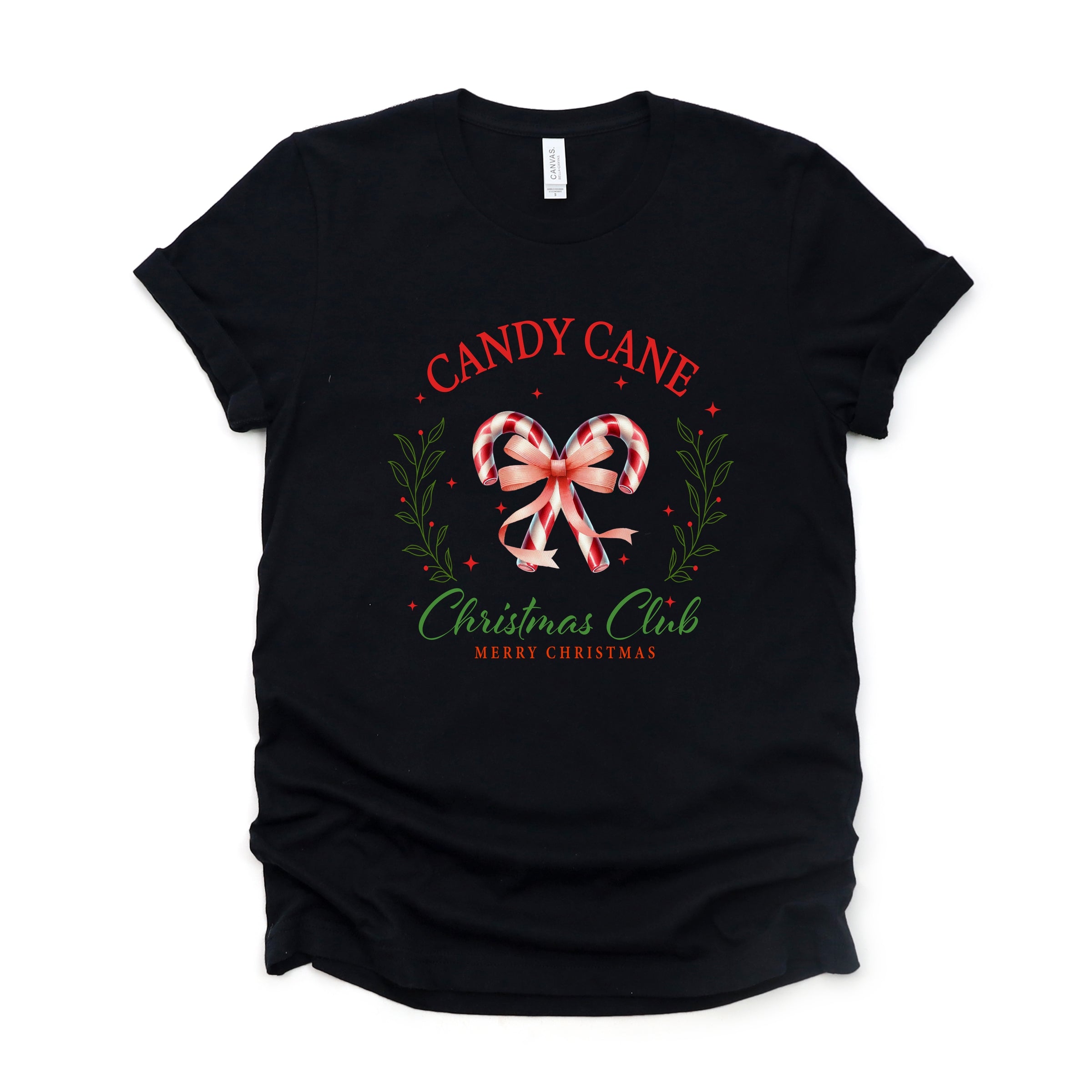 Candy Cane Christmas Club - Womens Short Sleeve Tee