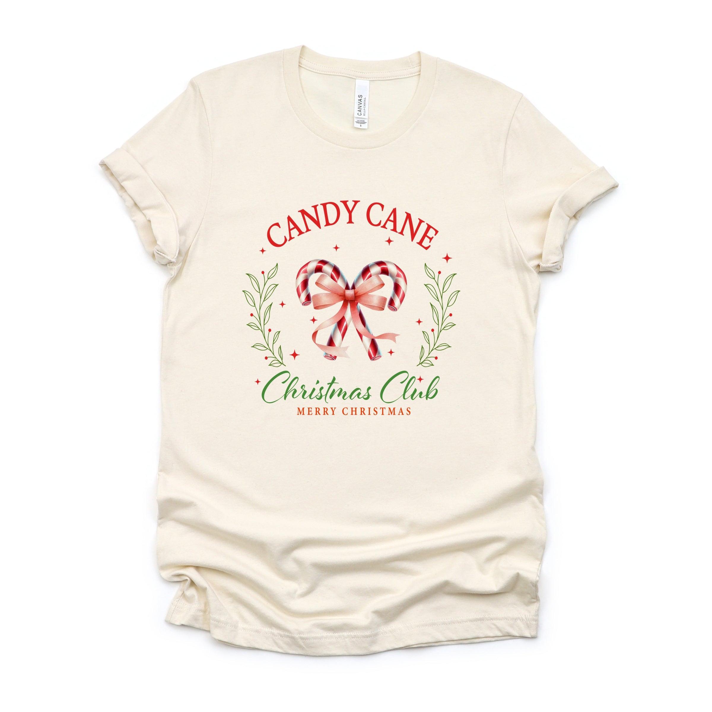 Candy Cane Christmas Club - Womens Short Sleeve Tee