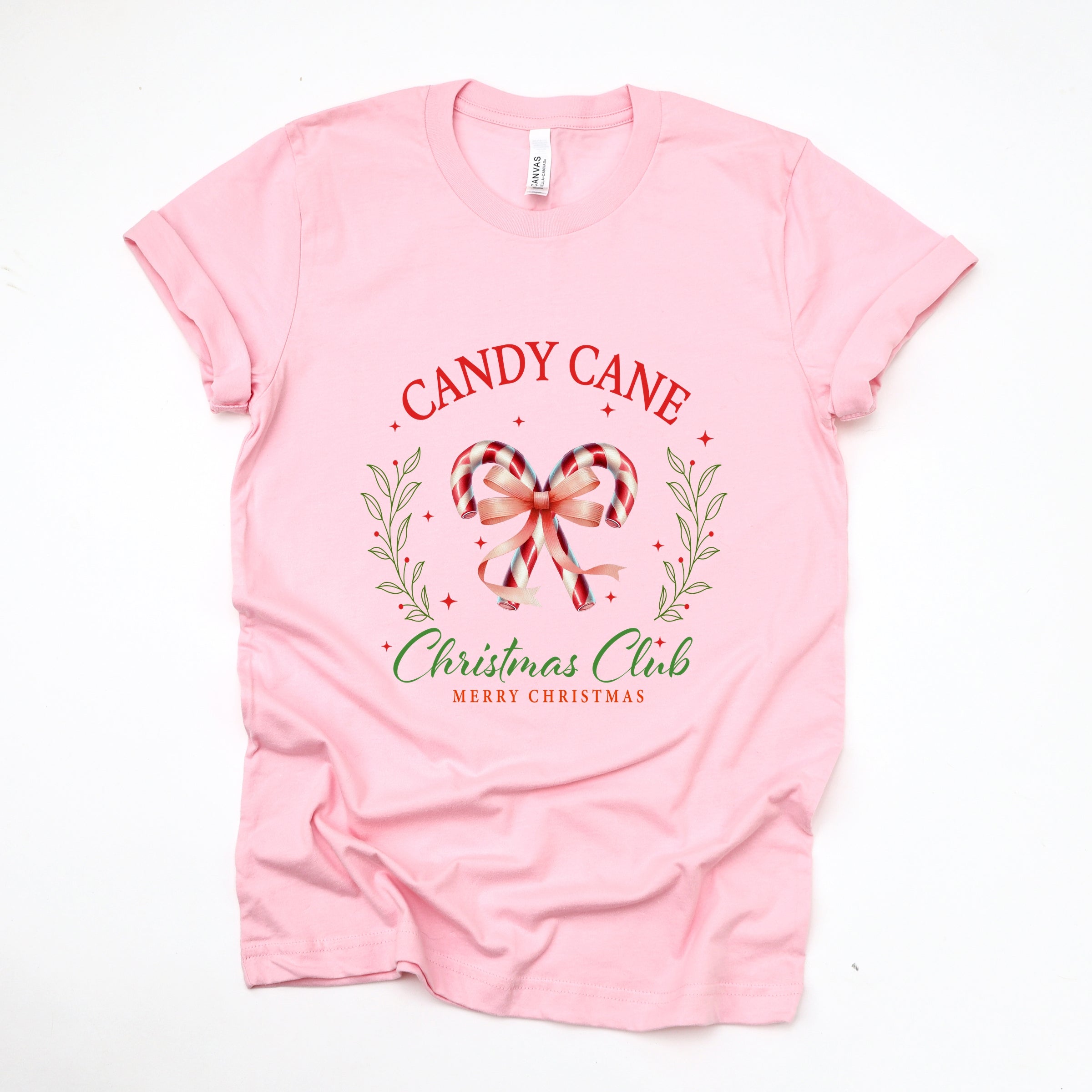 Candy Cane Christmas Club - Womens Short Sleeve Tee