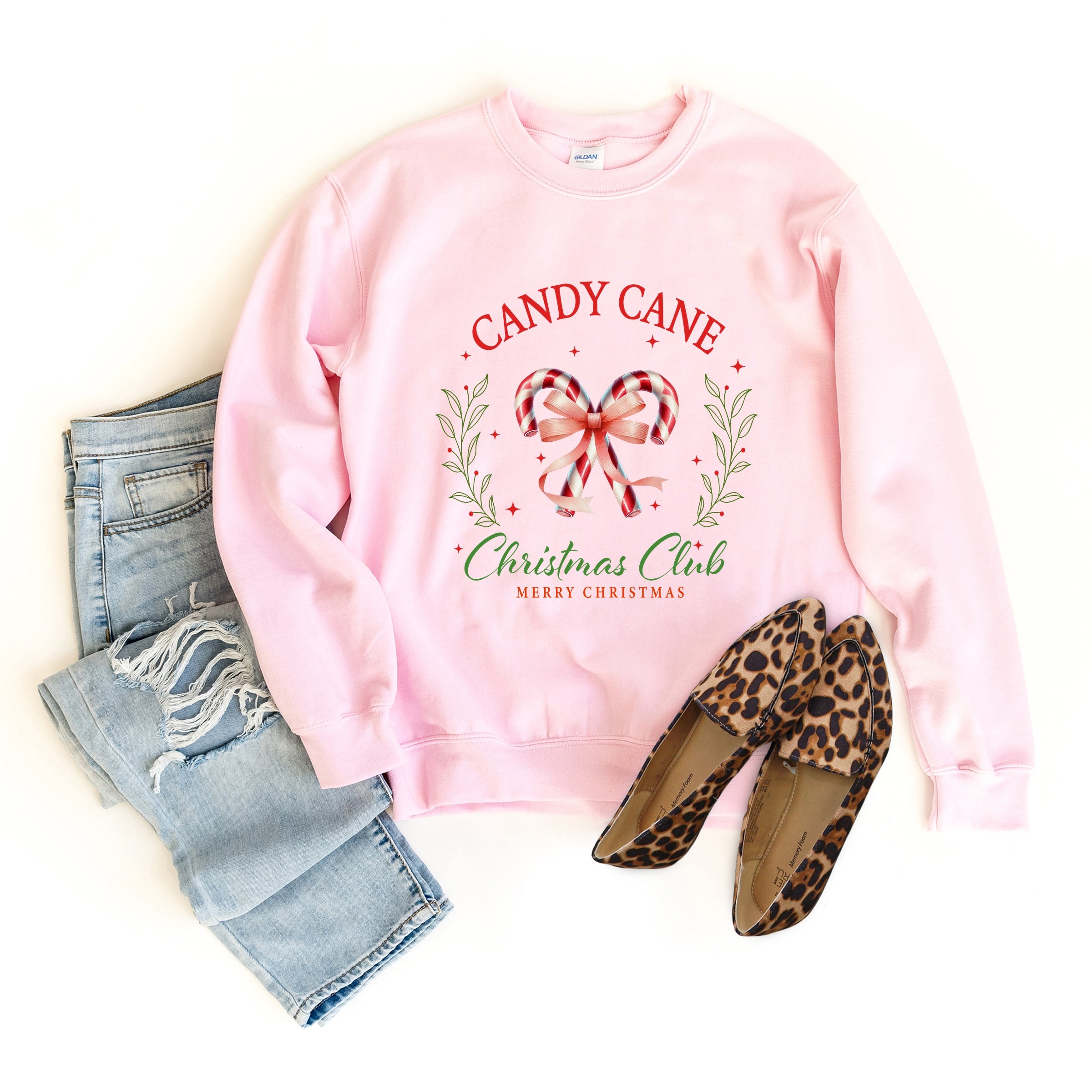 Candy Cane Christmas Club -  Womens Sweatshirt