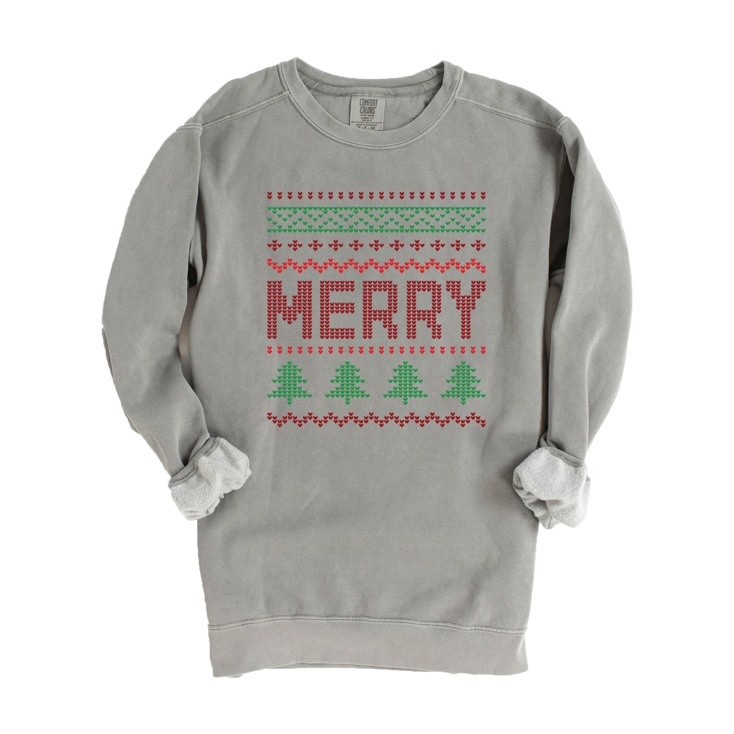 Ugly Sweater Merry - Women's Garment Dyed Graphic Sweatshirt