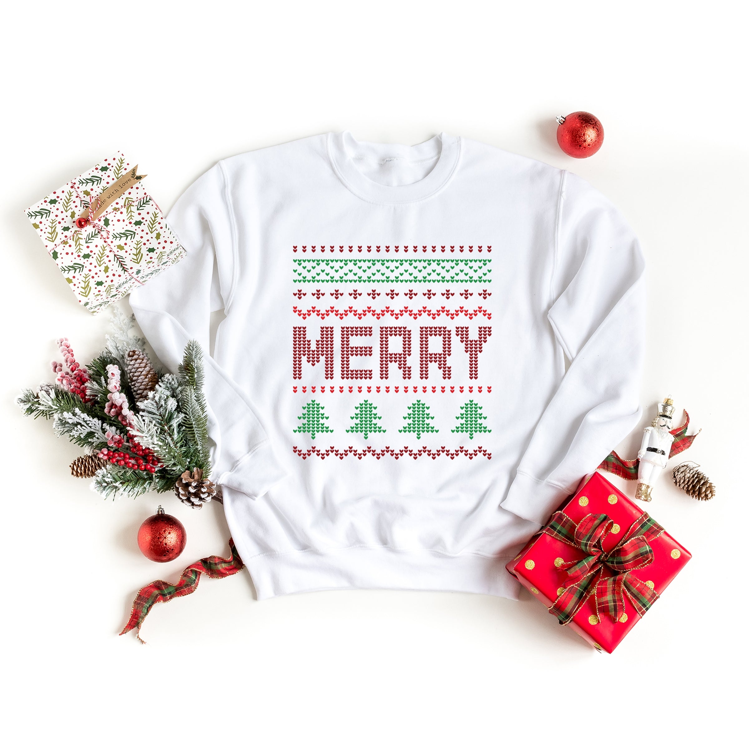 Ugly Sweater Merry - Women's Graphic Sweatshirt