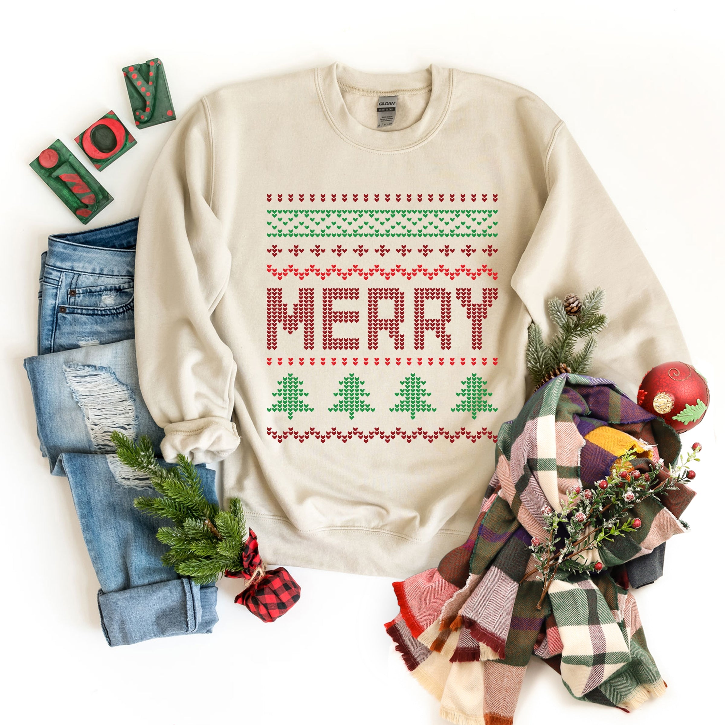 Ugly Sweater Merry - Women's Graphic Sweatshirt