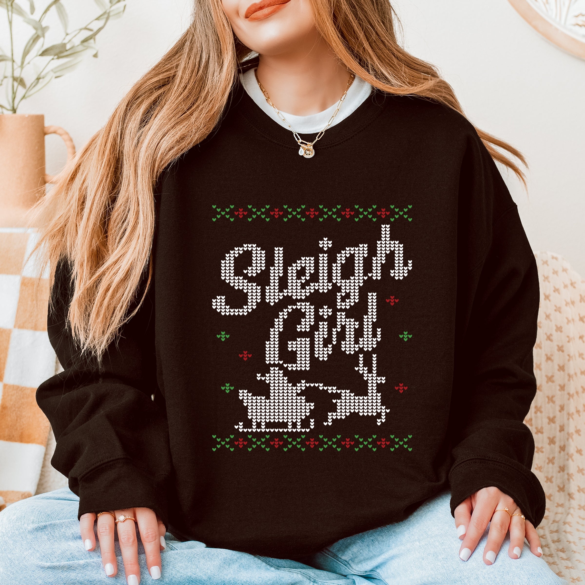 Ugly Sweater Sleigh Girl - Women's Graphic Sweatshirt