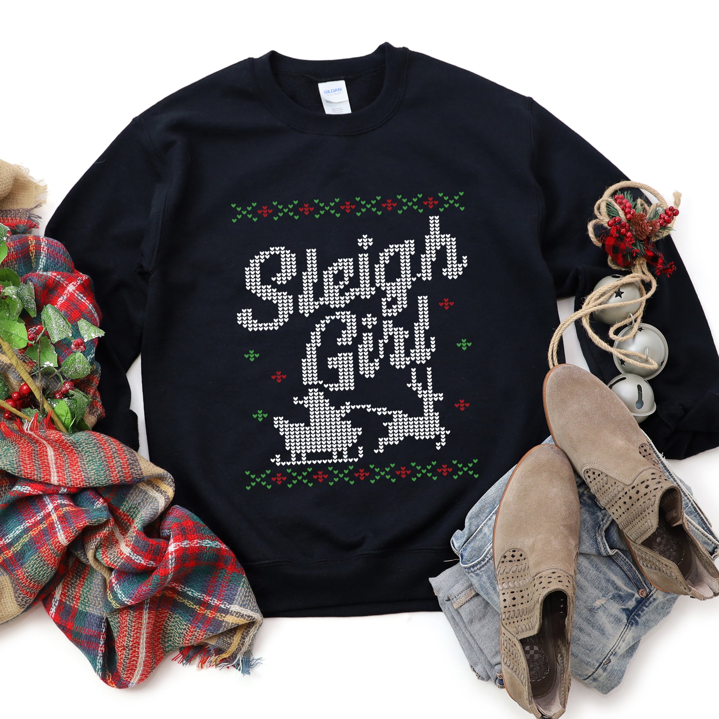 Ugly Sweater Sleigh Girl - Women's Graphic Sweatshirt