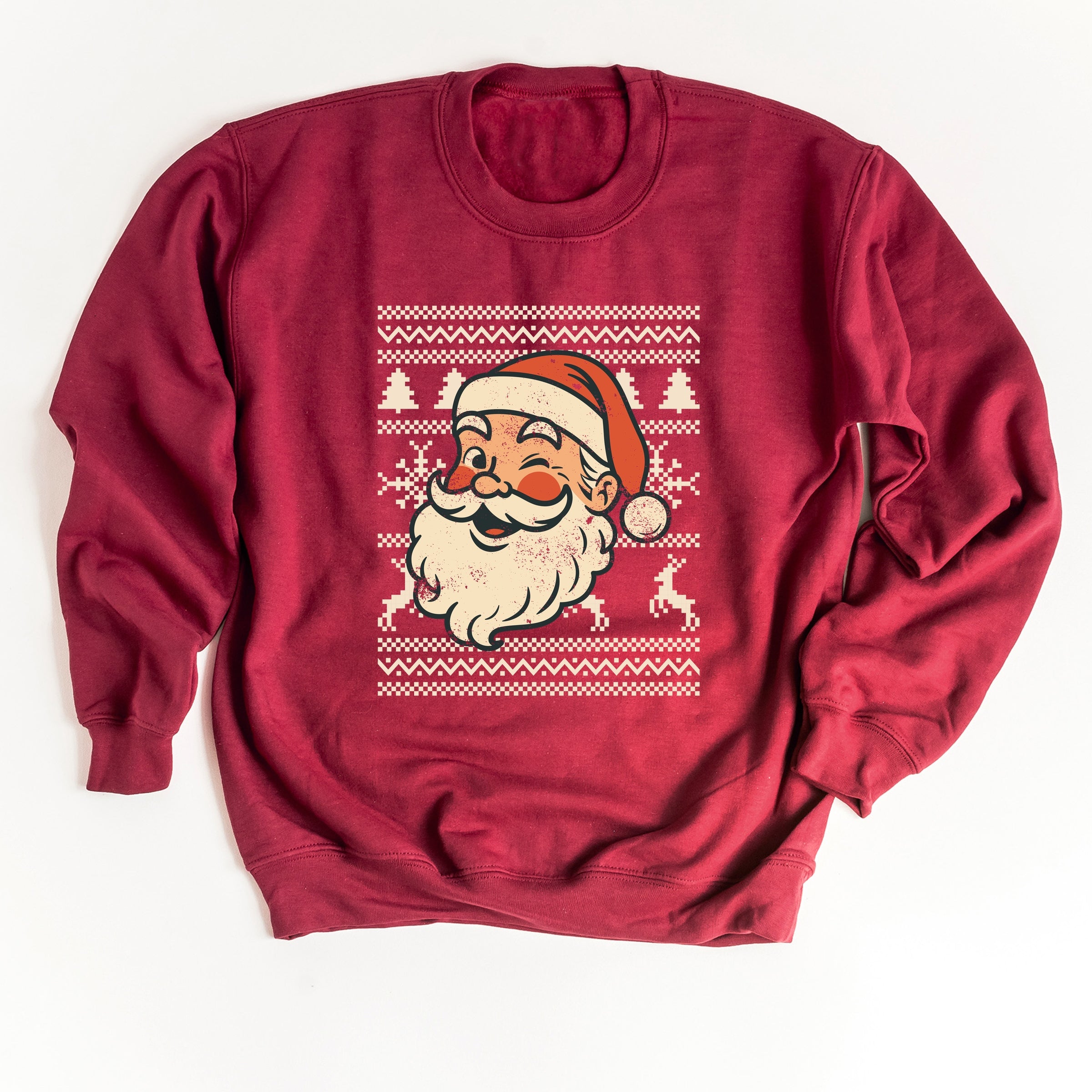 Ugly Sweater Santa Face -  Women's Sweatshirt