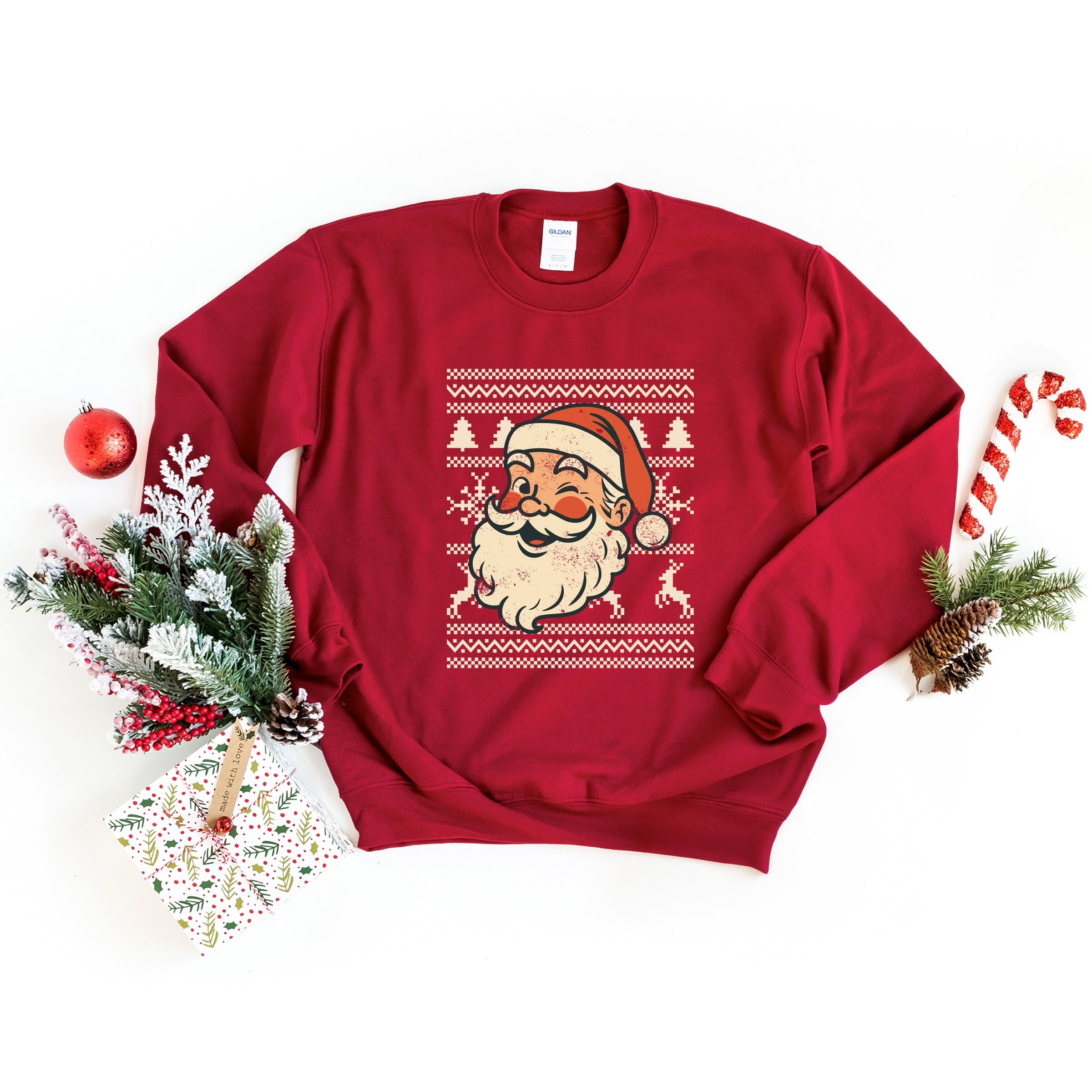 Ugly Sweater Santa Face -  Women's Sweatshirt