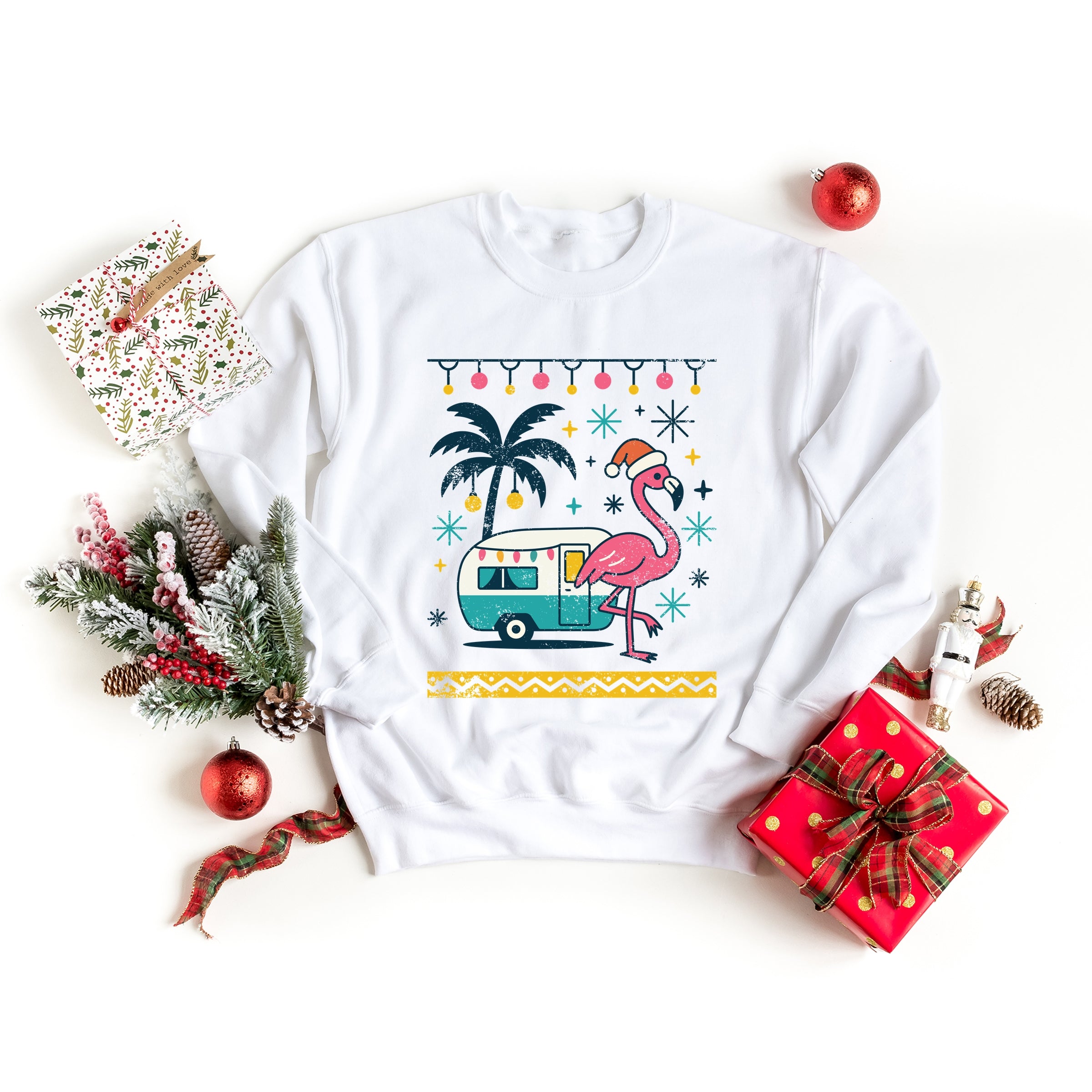 Ugly Sweater Flamingo -  Women's Sweatshirt
