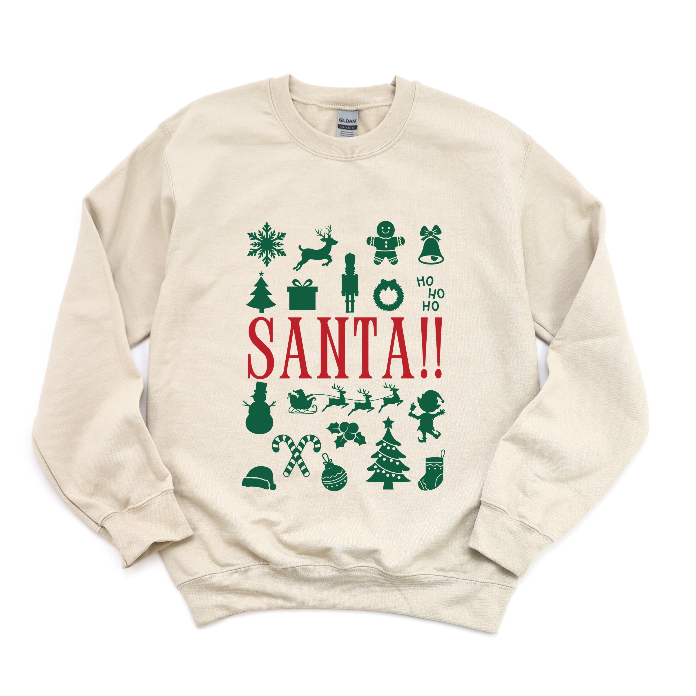 Santa Christmas Icons -  Womens Sweatshirt