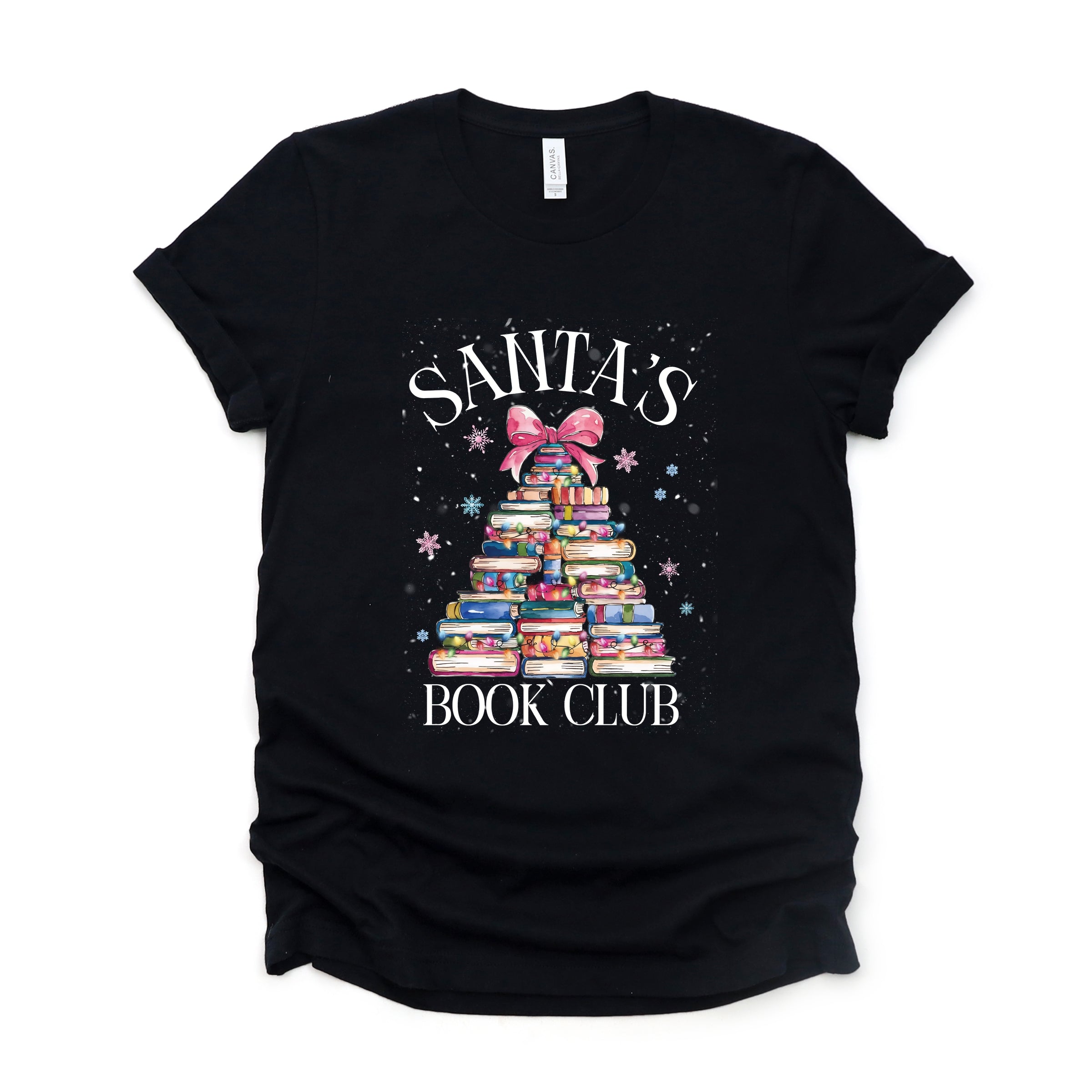 Santa's Book Club - Women's Short Sleeve Tee