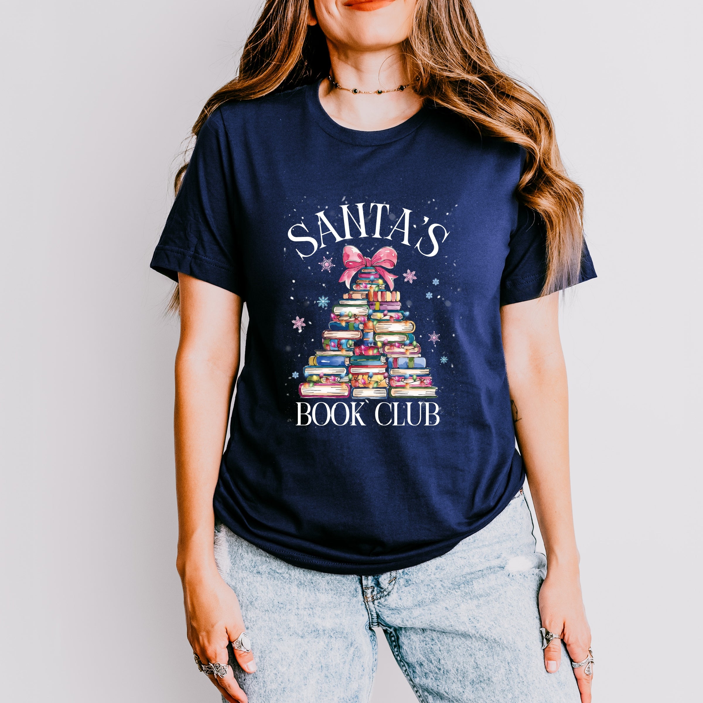 Santa's Book Club - Women's Short Sleeve Tee