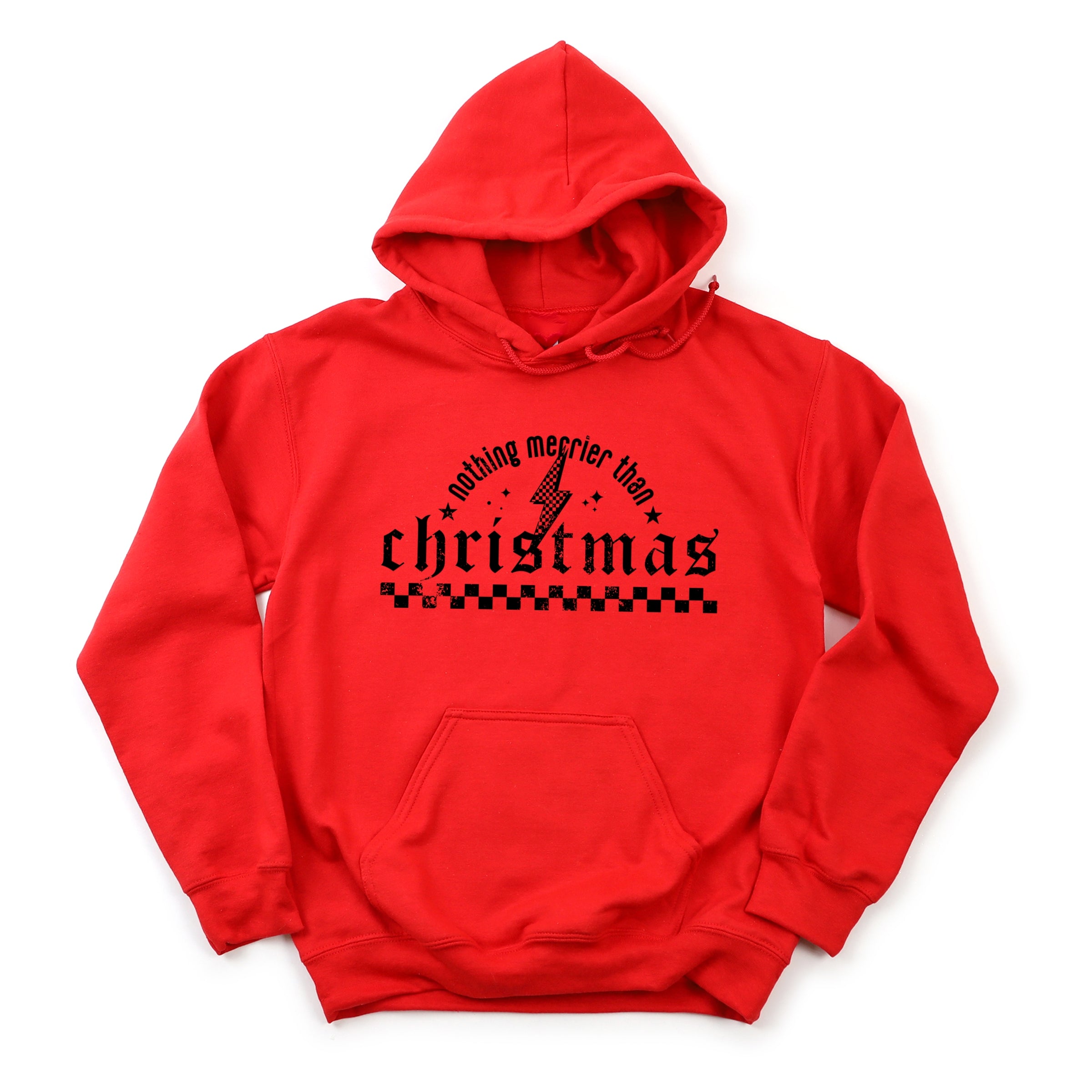 Nothing Merrier Than Christmas Grunge - Hoodie