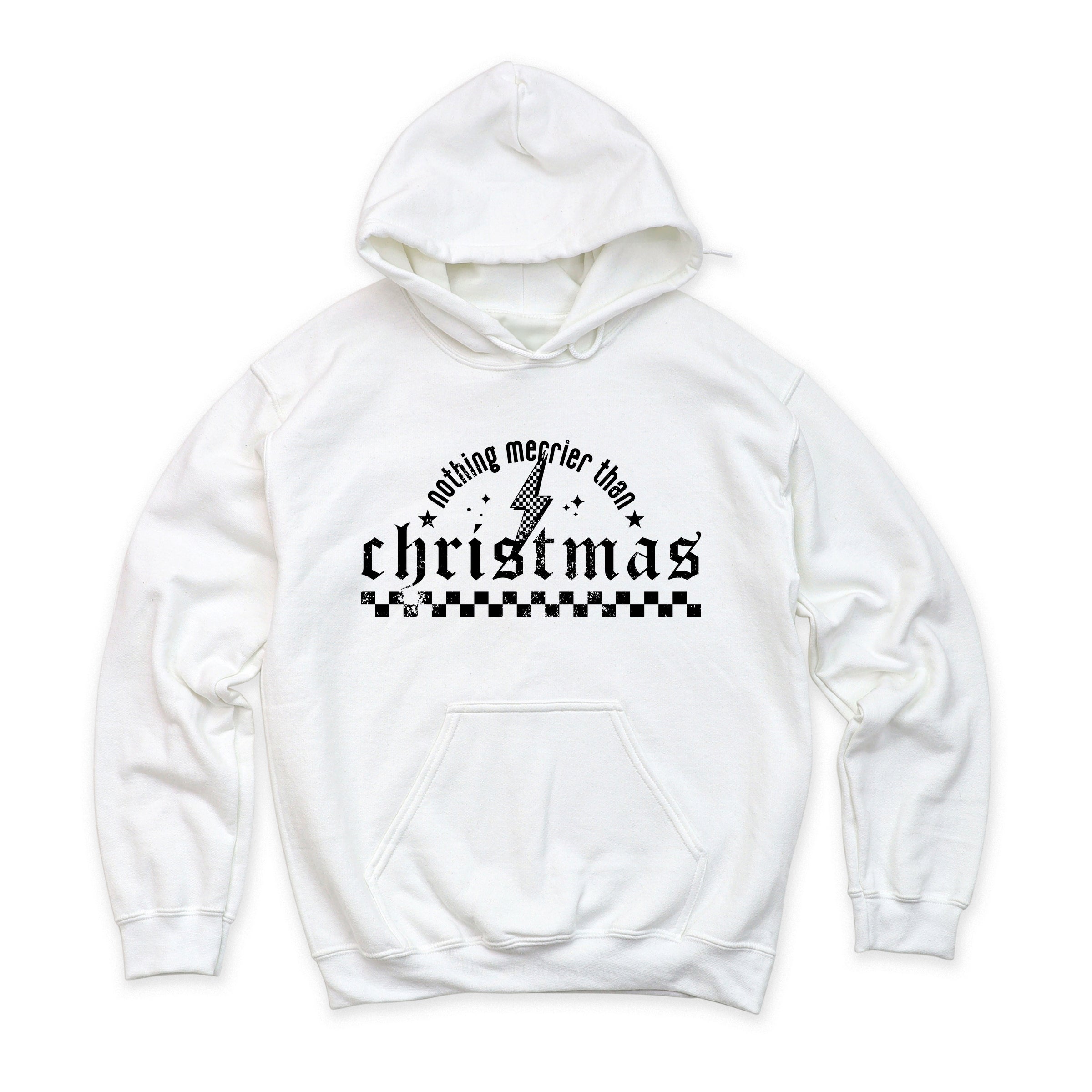 Nothing Merrier Than Christmas Grunge - Hoodie