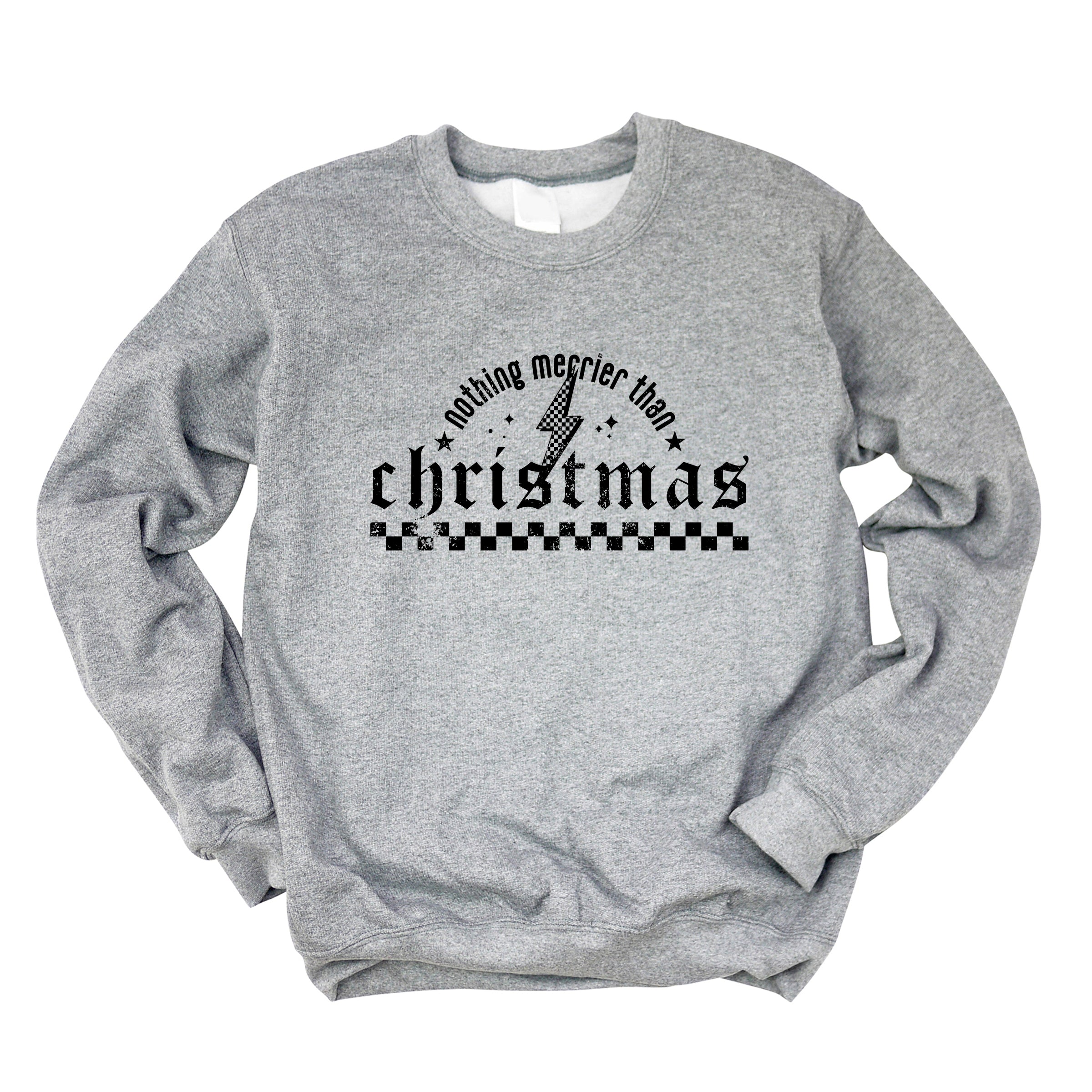 Nothing Merrier Than Christmas Grunge - Sweatshirt