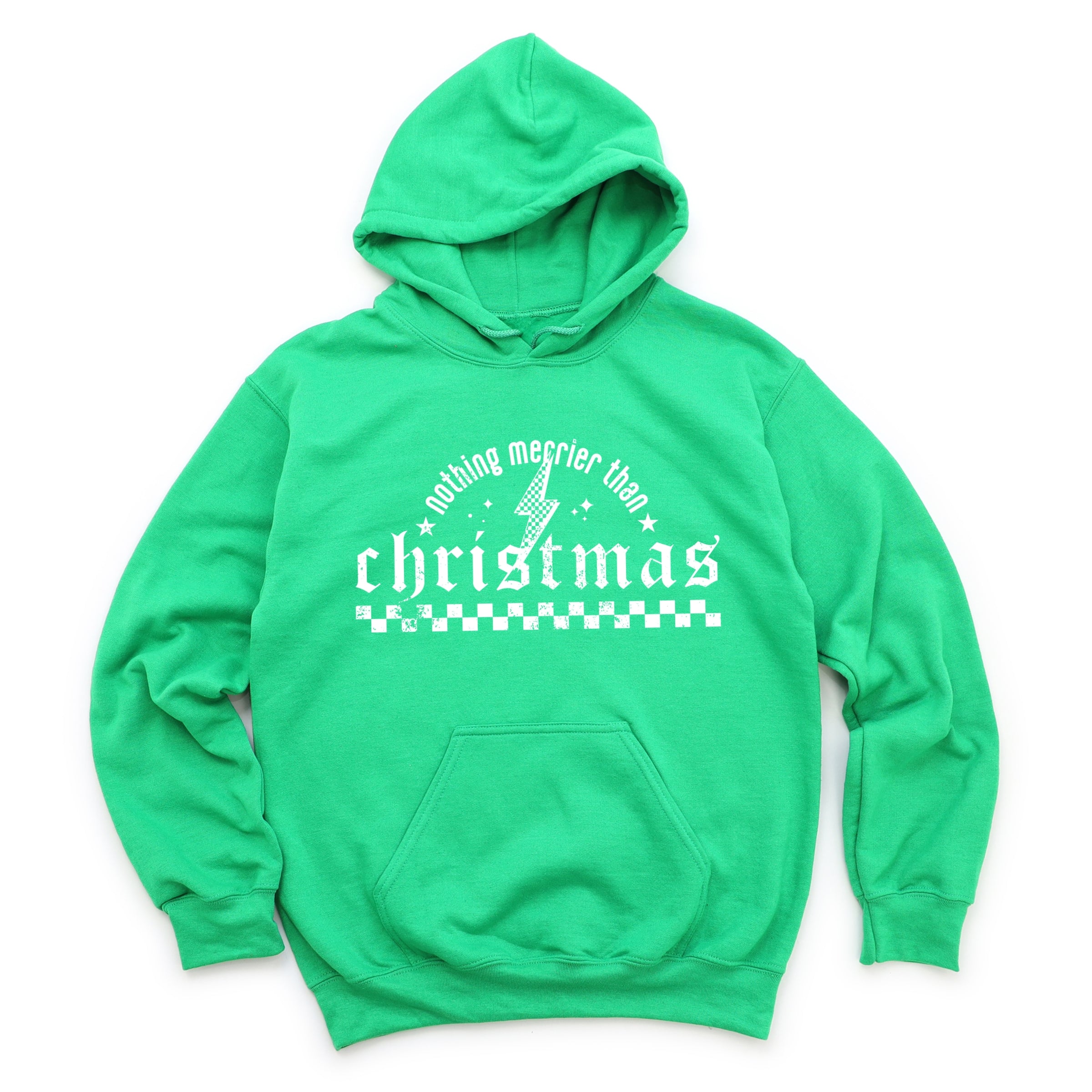 Nothing Merrier Than Christmas Grunge - Hoodie