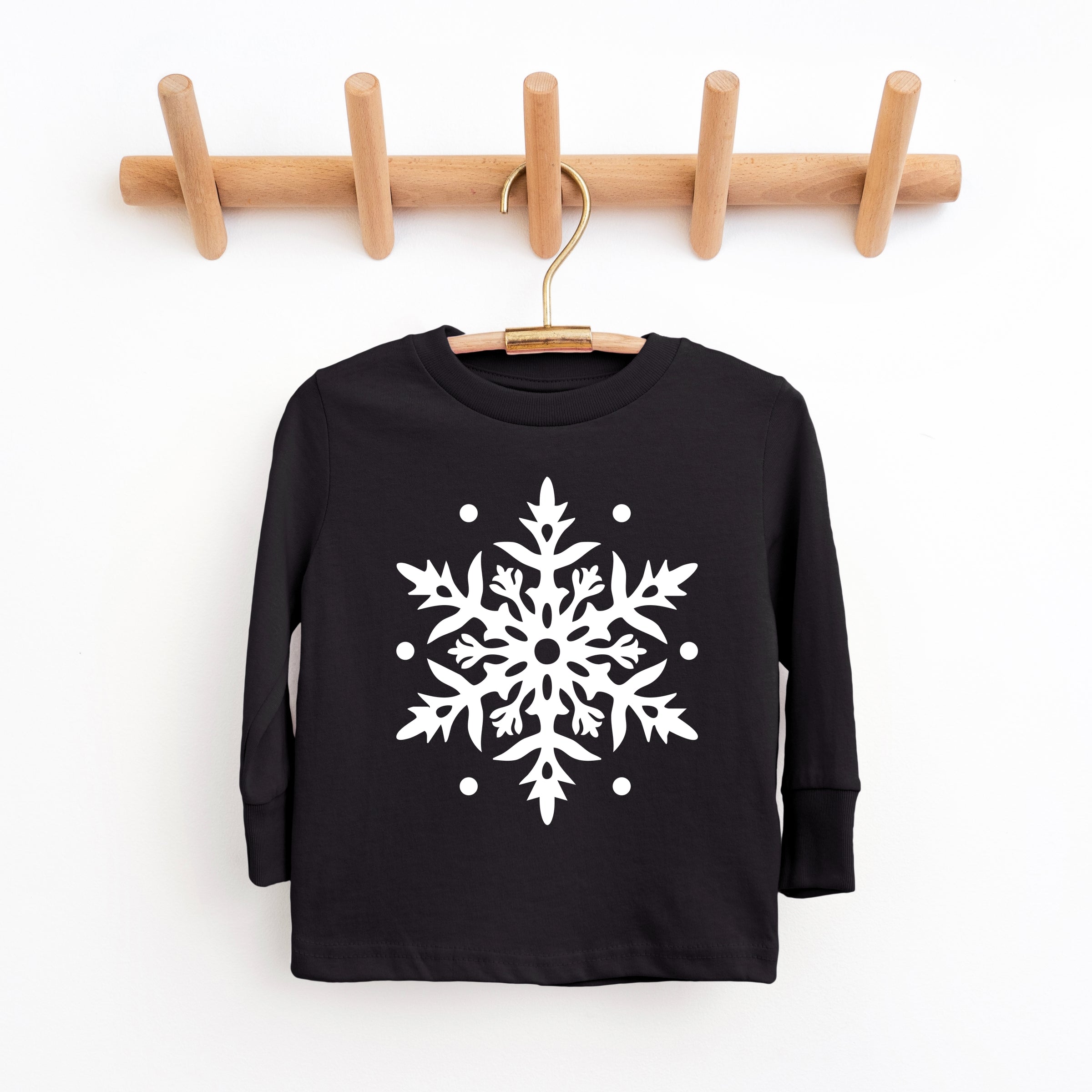 White Snowflake - Youth Long Sleeve Graphic T-Shirt