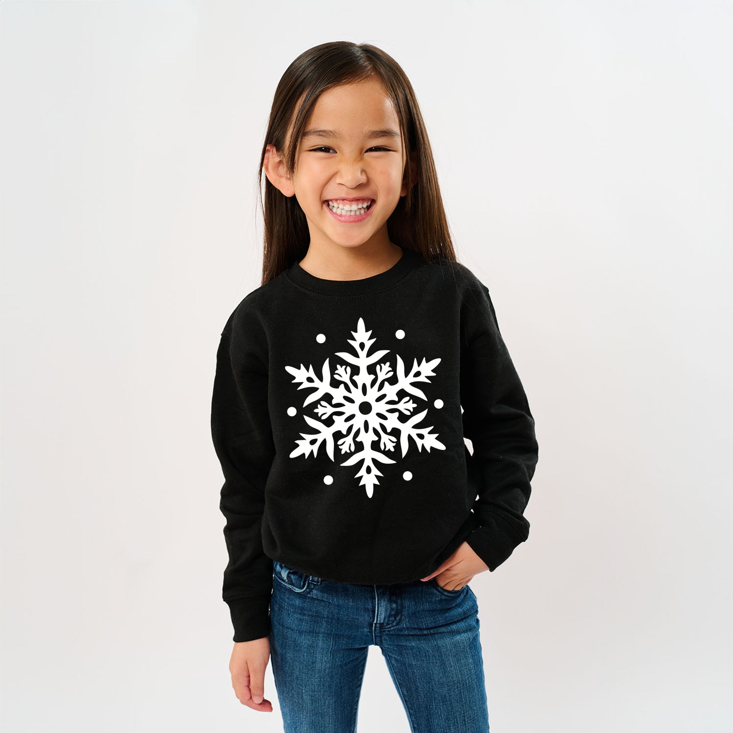 White Snowflake - Youth Graphic Sweatshirt